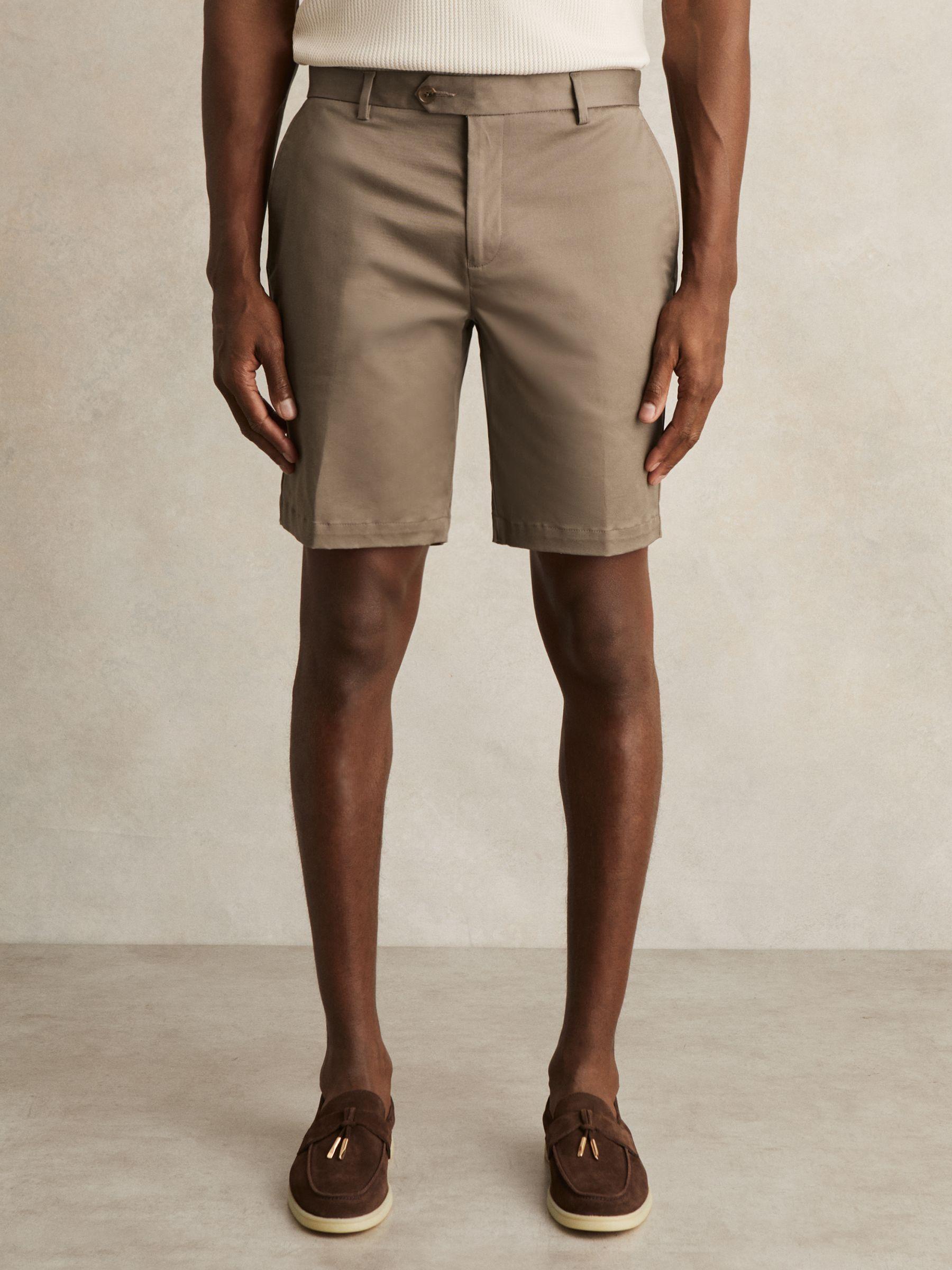 Cotton Chino Shorts With shorts in Taupe Product Image
