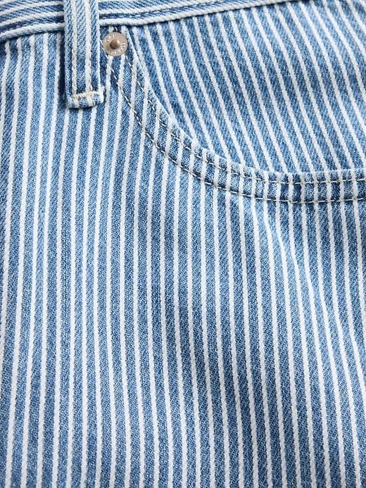 High Rise UltraSoft Denim Stripe Barrel Jeans Product Image