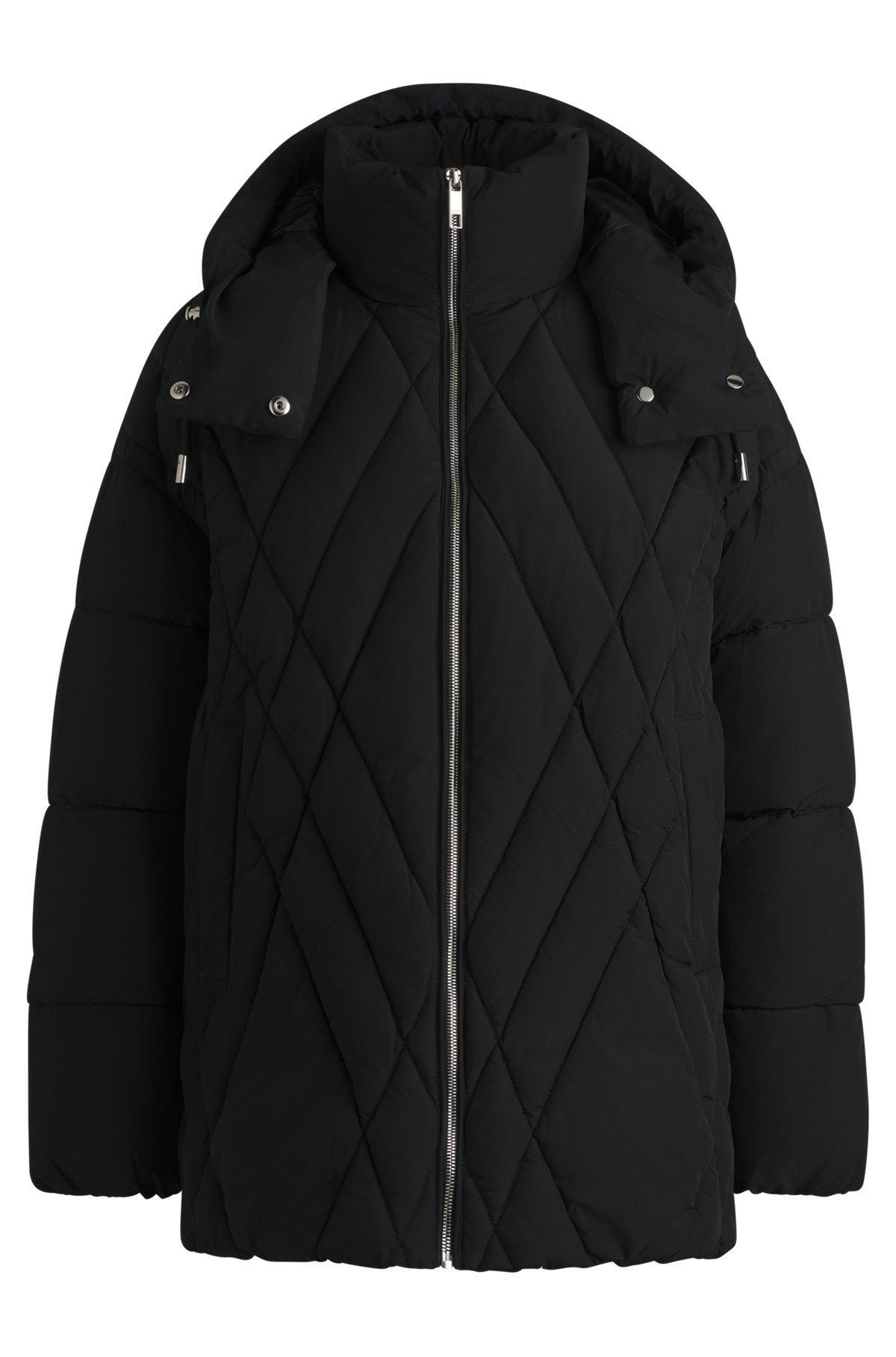 BOSS - Water-repellent jacket with seasonal quilting - Black Product Image