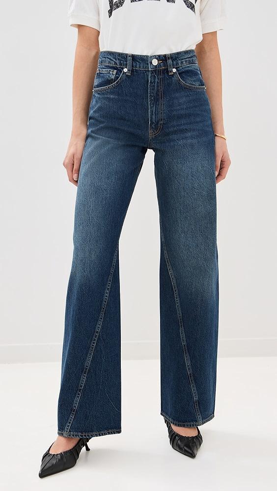 ANINE BING Brie Blue Depth Jeans | Shopbop Product Image