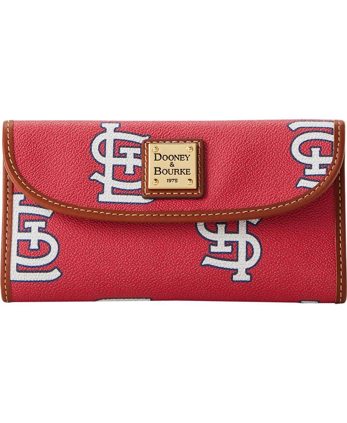 Dooney & Bourke Womens MLB Cardinals Continental Coated Cotton Clutch Bag in Red Product Image