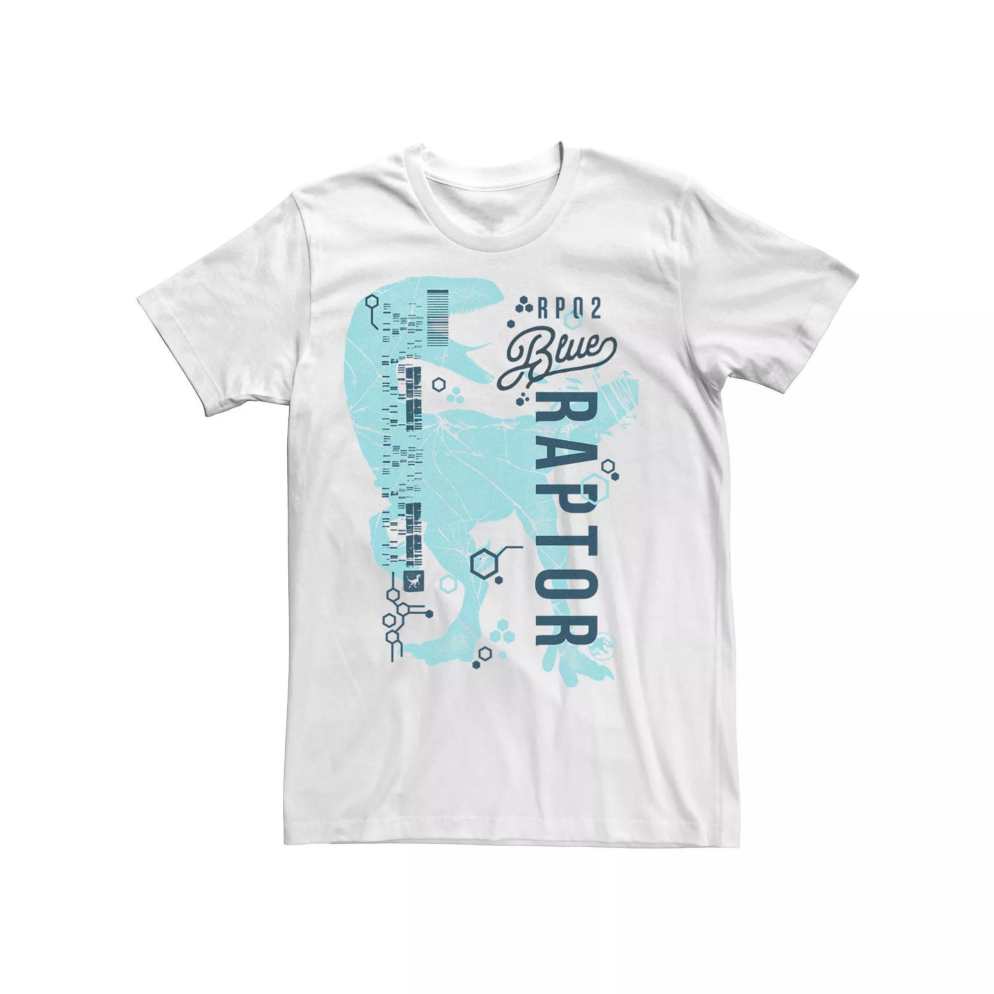 Men's Jurassic World Two Raptor DNA Code Tee, Size: 3XL, White Product Image