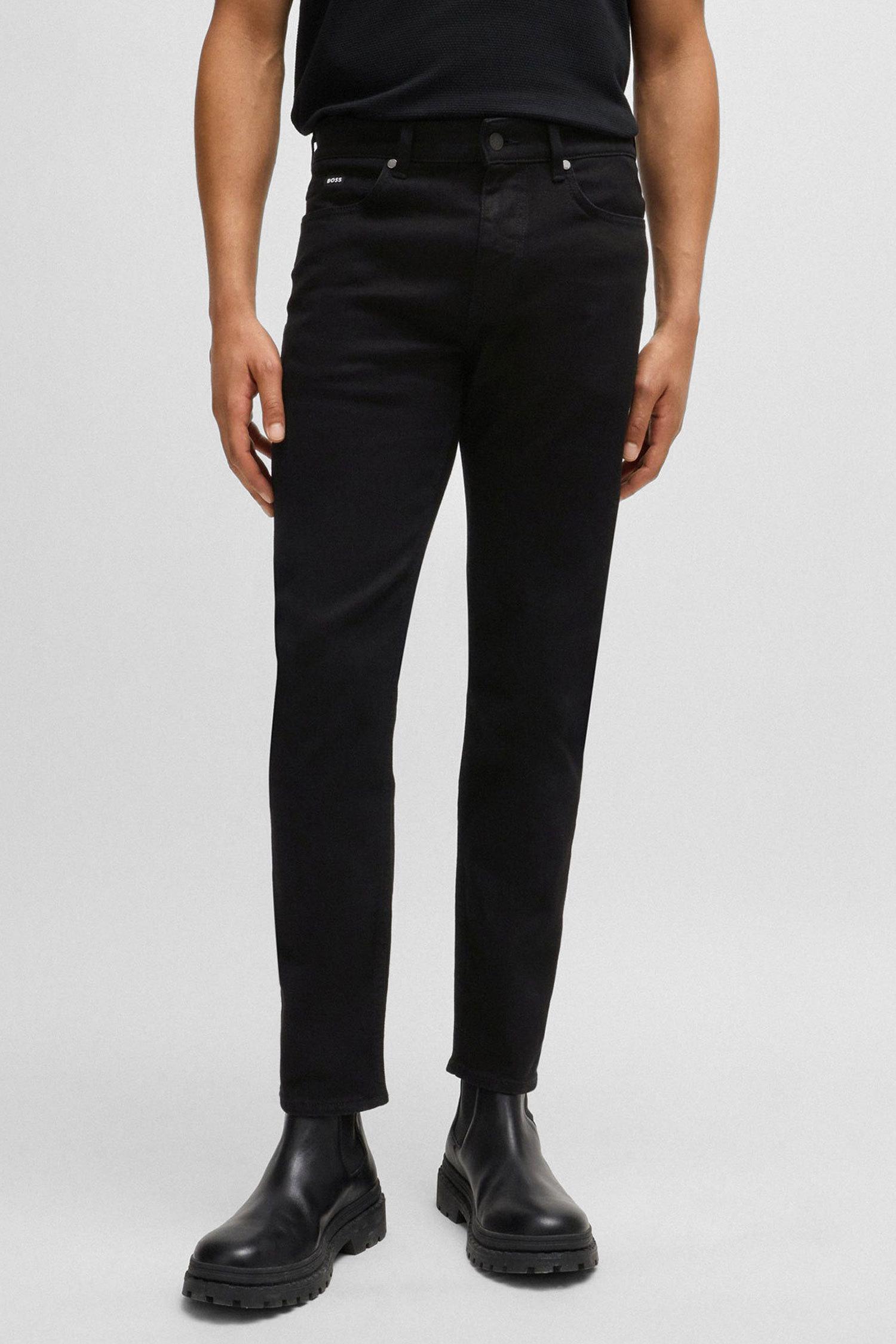 HUGO BOSS Slim-fit Cotton Jeans In Black Product Image