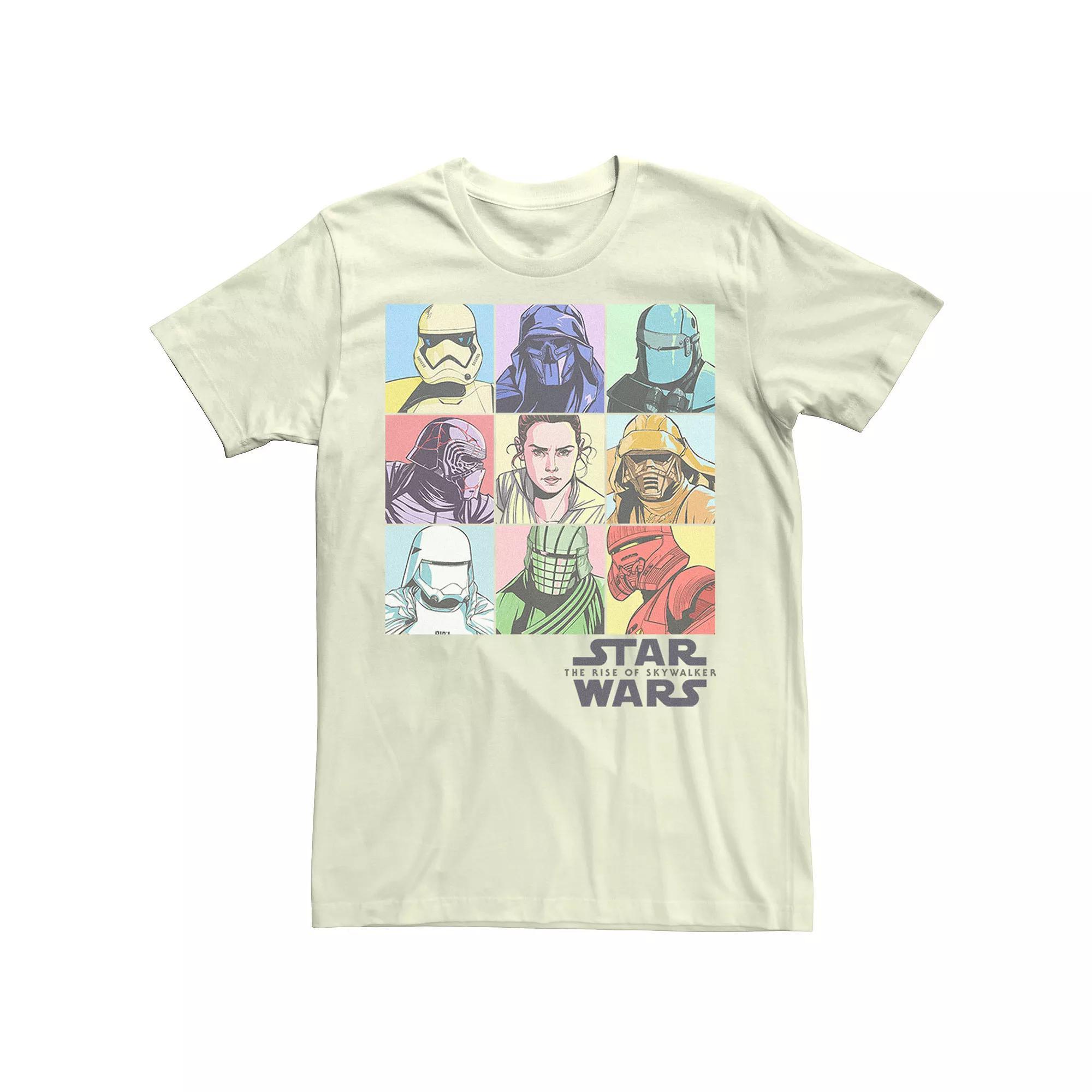 Men's Star Wars The Rise of Skywalker Pastel Character Bingo Graphic Tee, Size: Large, Athletic Grey Product Image