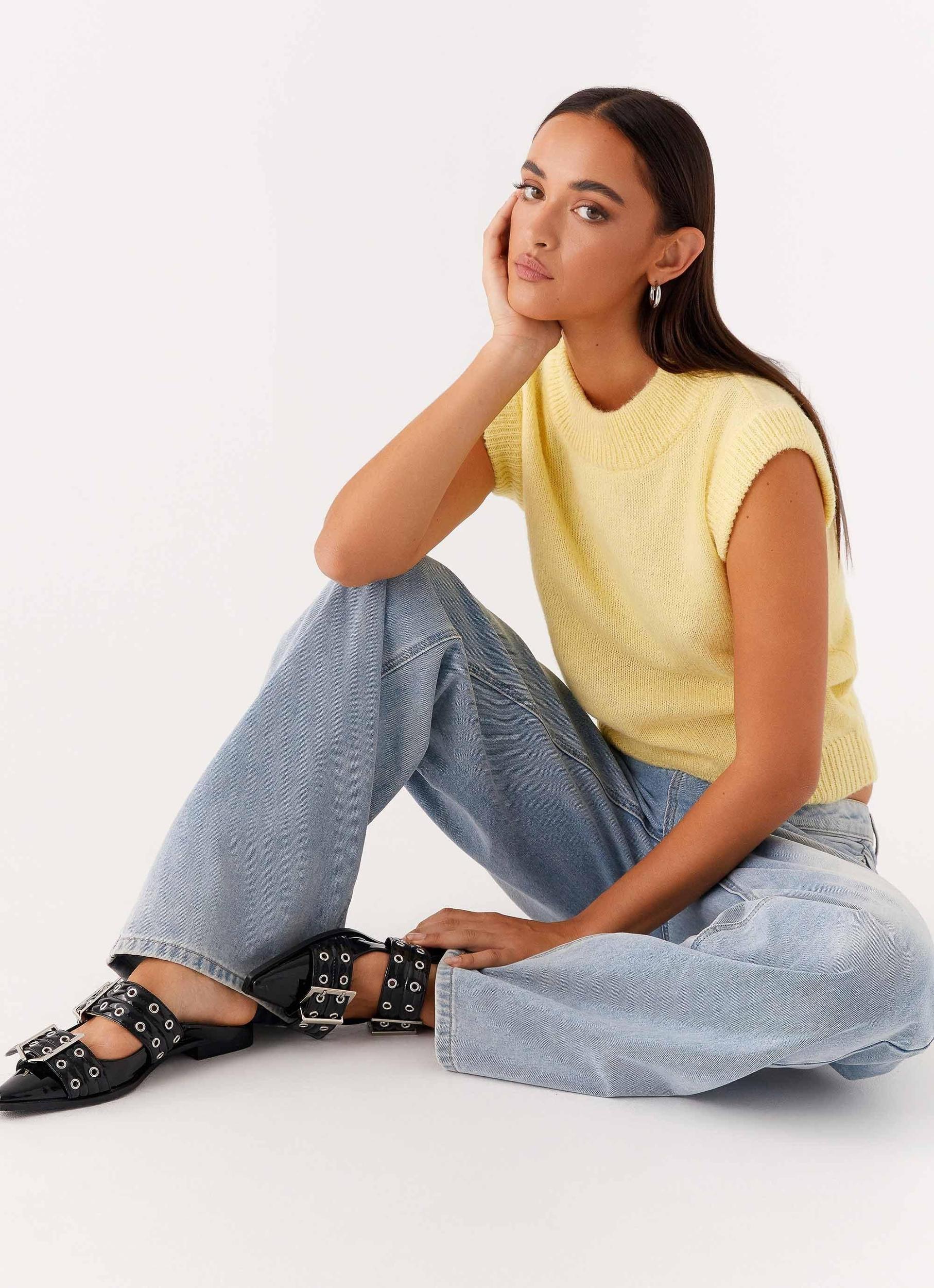 Melissa Knitted Vest - Yellow Product Image