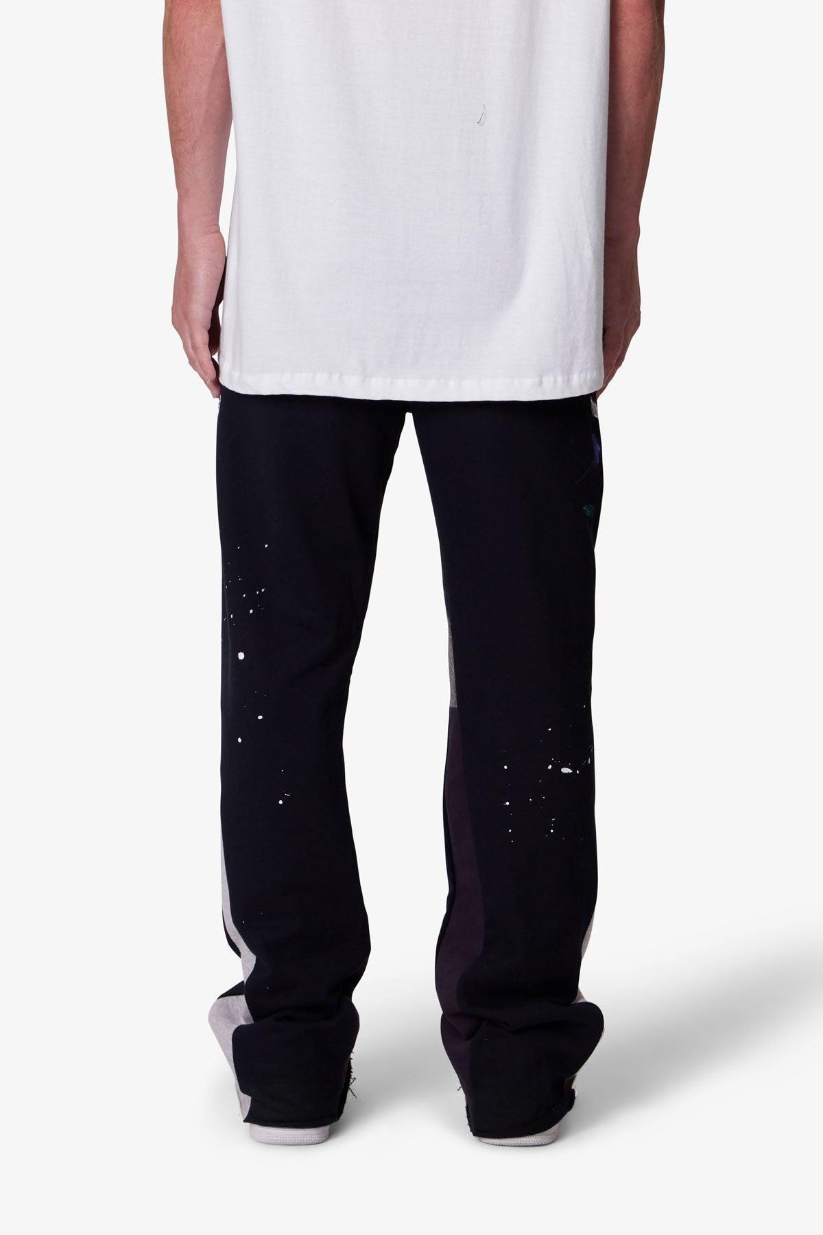 Contrast Bootcut Sweatpants - Black Product Image