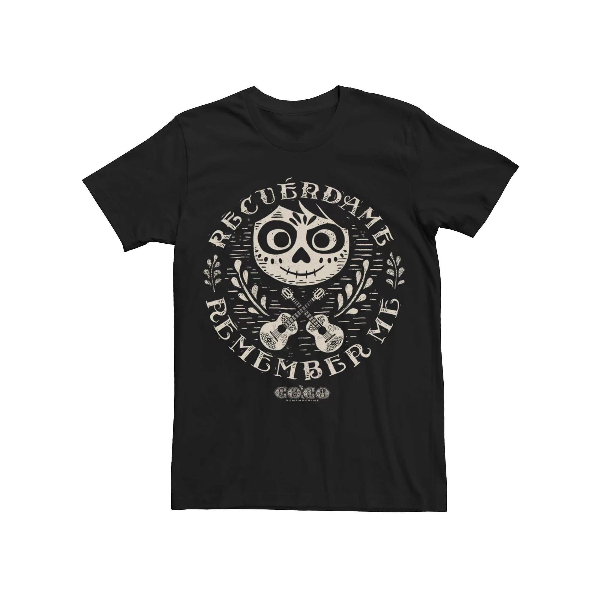 Men's Disney Pixar Coco Circle Logo Remember Me Graphic Tee, Size: XXL, Black Product Image