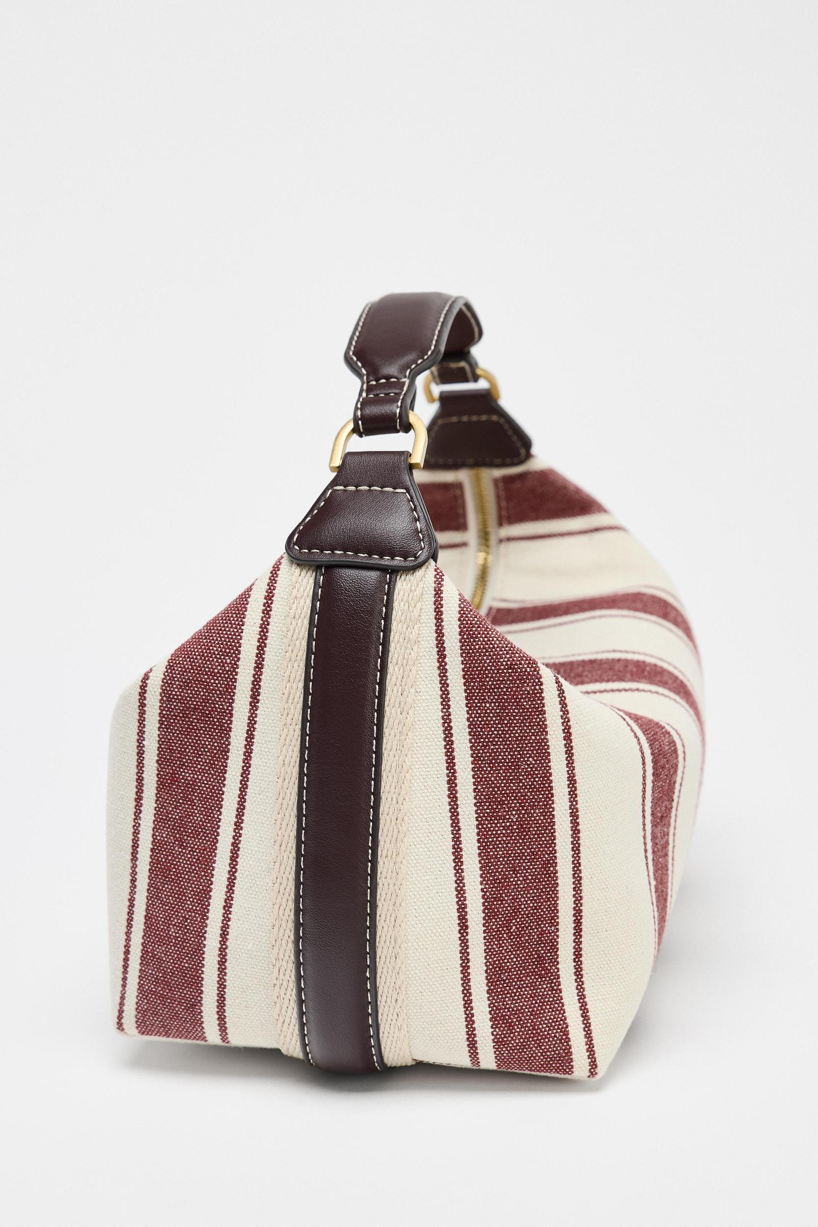 STRIPED FABRIC CITY BAG Product Image