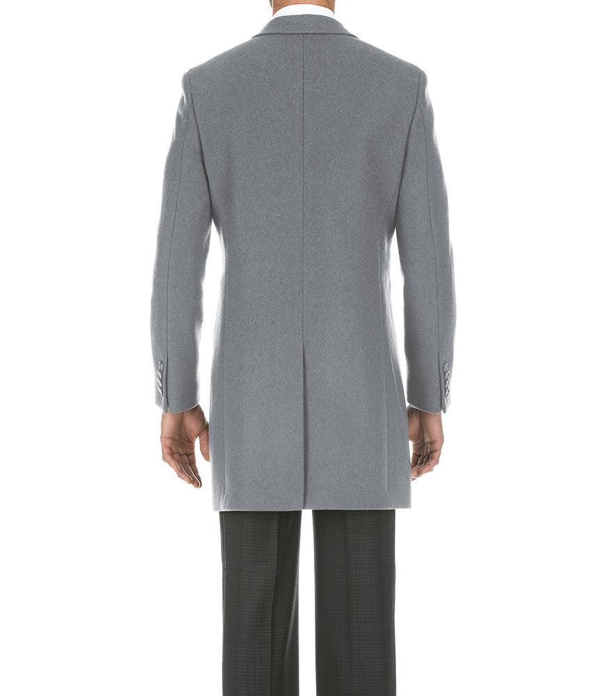 English Laundry Light Gray Fall/Winter Essential Slim Fit Overcoat Wool Blend Product Image
