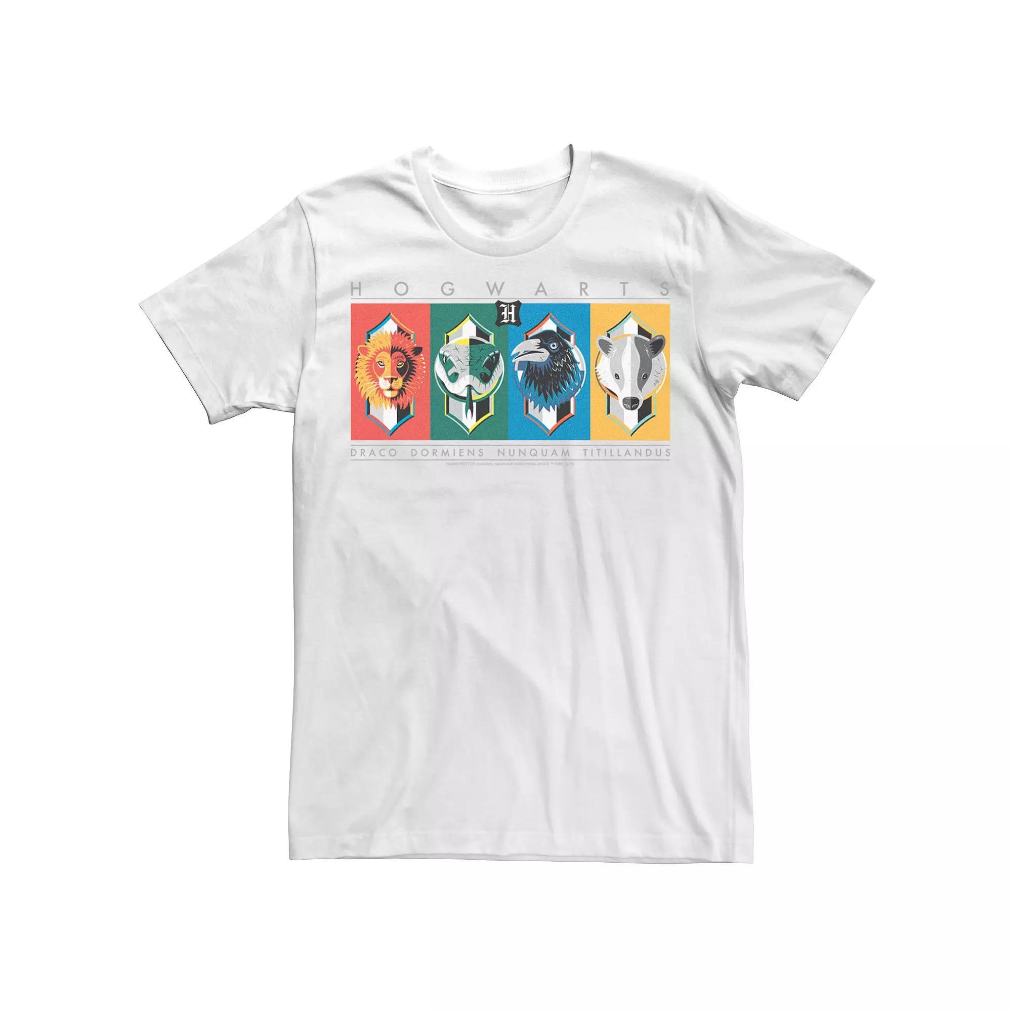 Men's Harry Potter Hogwarts House Symbols Tee, Size: Medium, White Product Image