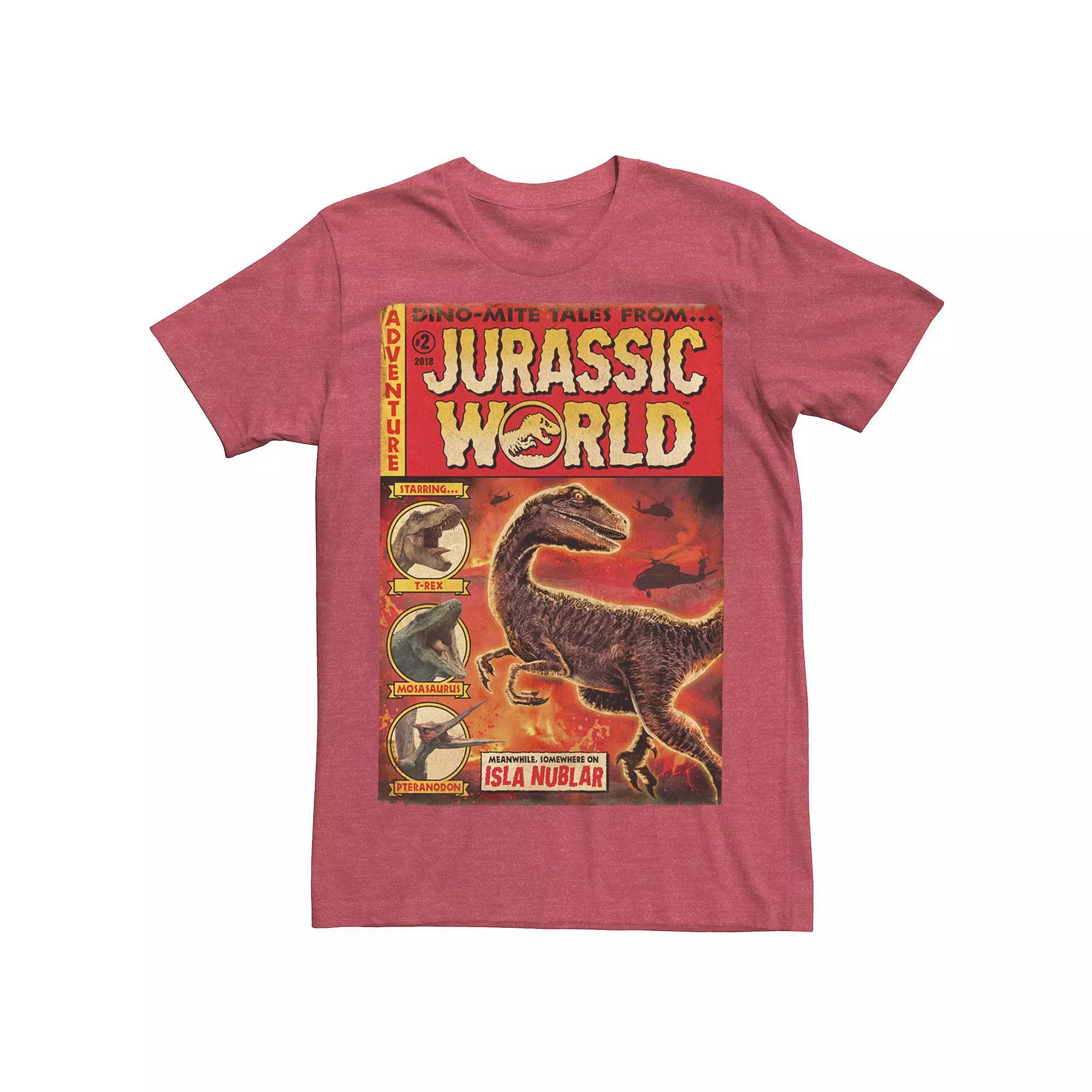 Mens Jurassic World Two Dino-Mite Tales Vintage Tee Royal Grey Product Image