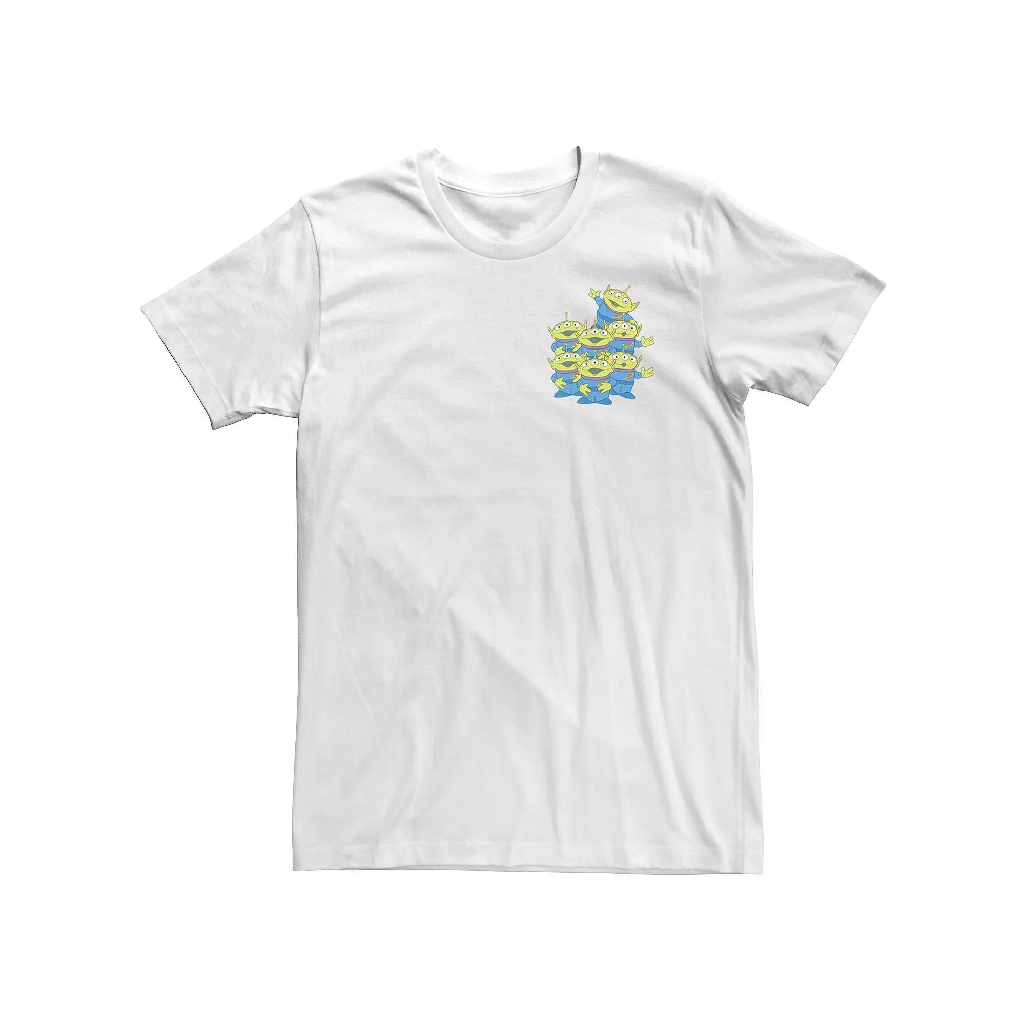 Disney / Pixar's Toy Story Aliens Big & Tall Group Left Chest Tee, Men's, Size: XL Tall, White Product Image