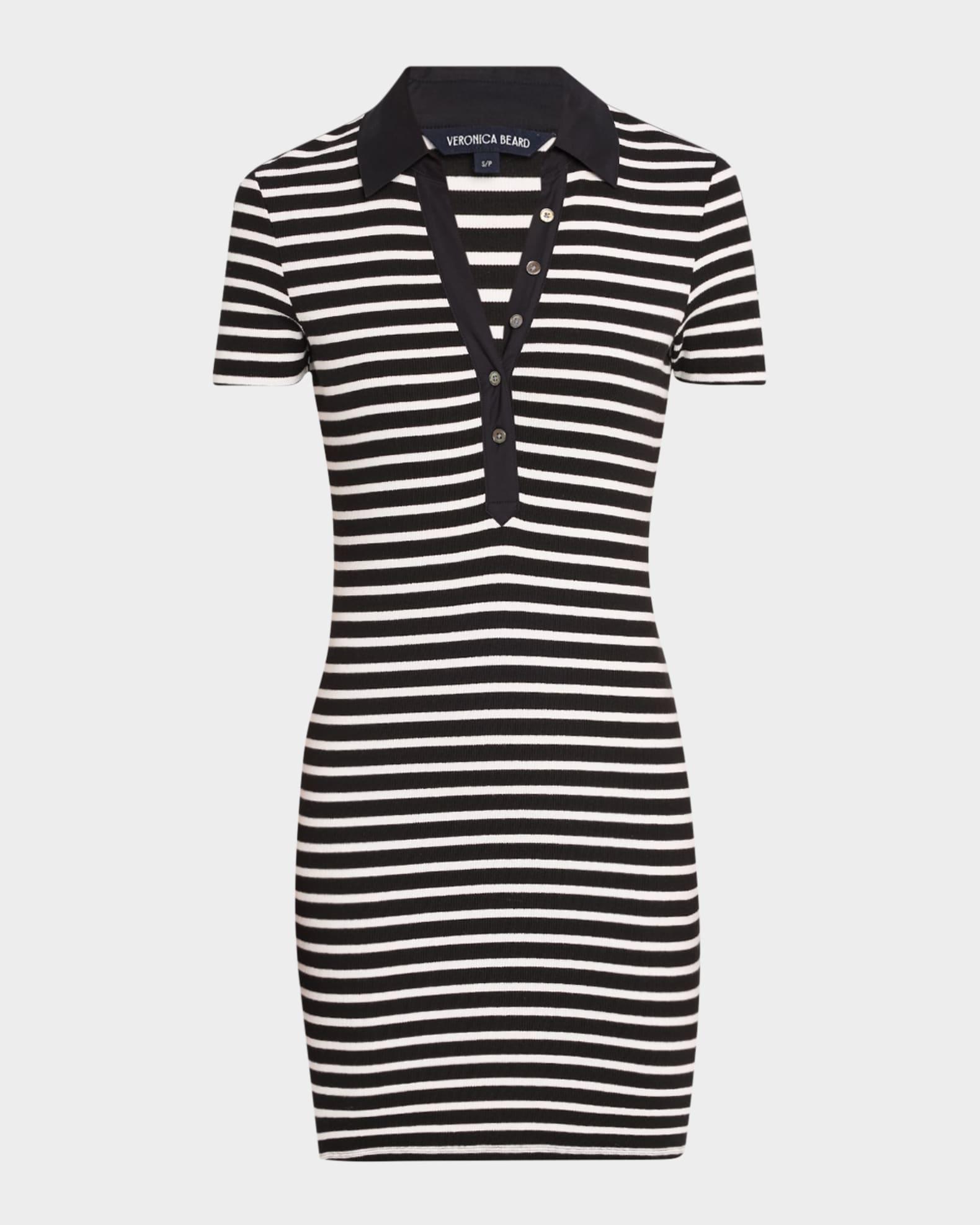 Bailey Stripe Short-Sleeve Polo Dress Product Image