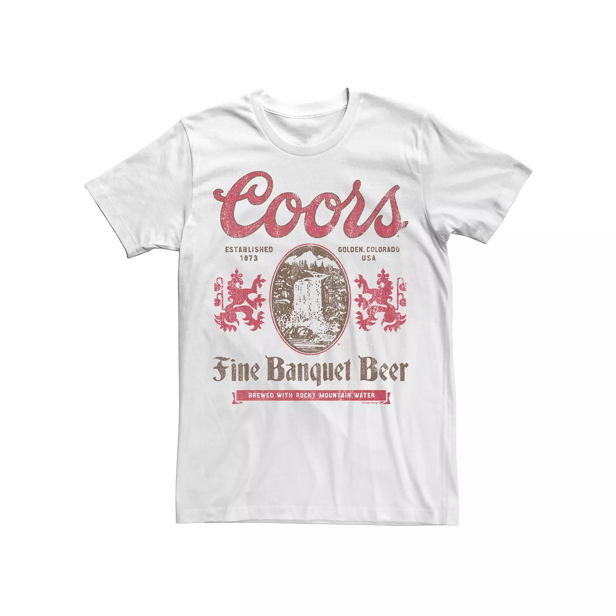 Big & Tall Miller Coors Banquet Beer Coors Medieval Logo Tee, Men's, Size: 4XL, White Product Image