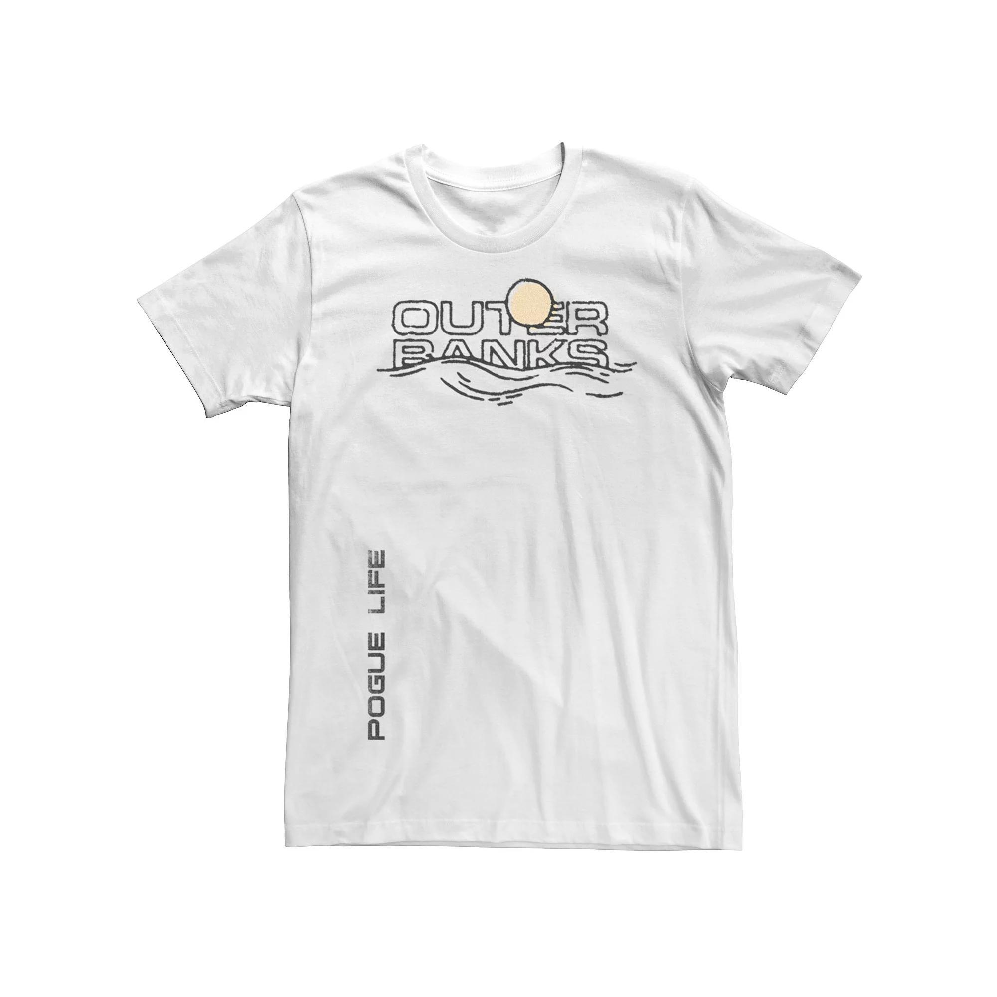 Men's Outer Banks Sea And Sun Logo Graphic Tee, Size: XL, White Product Image