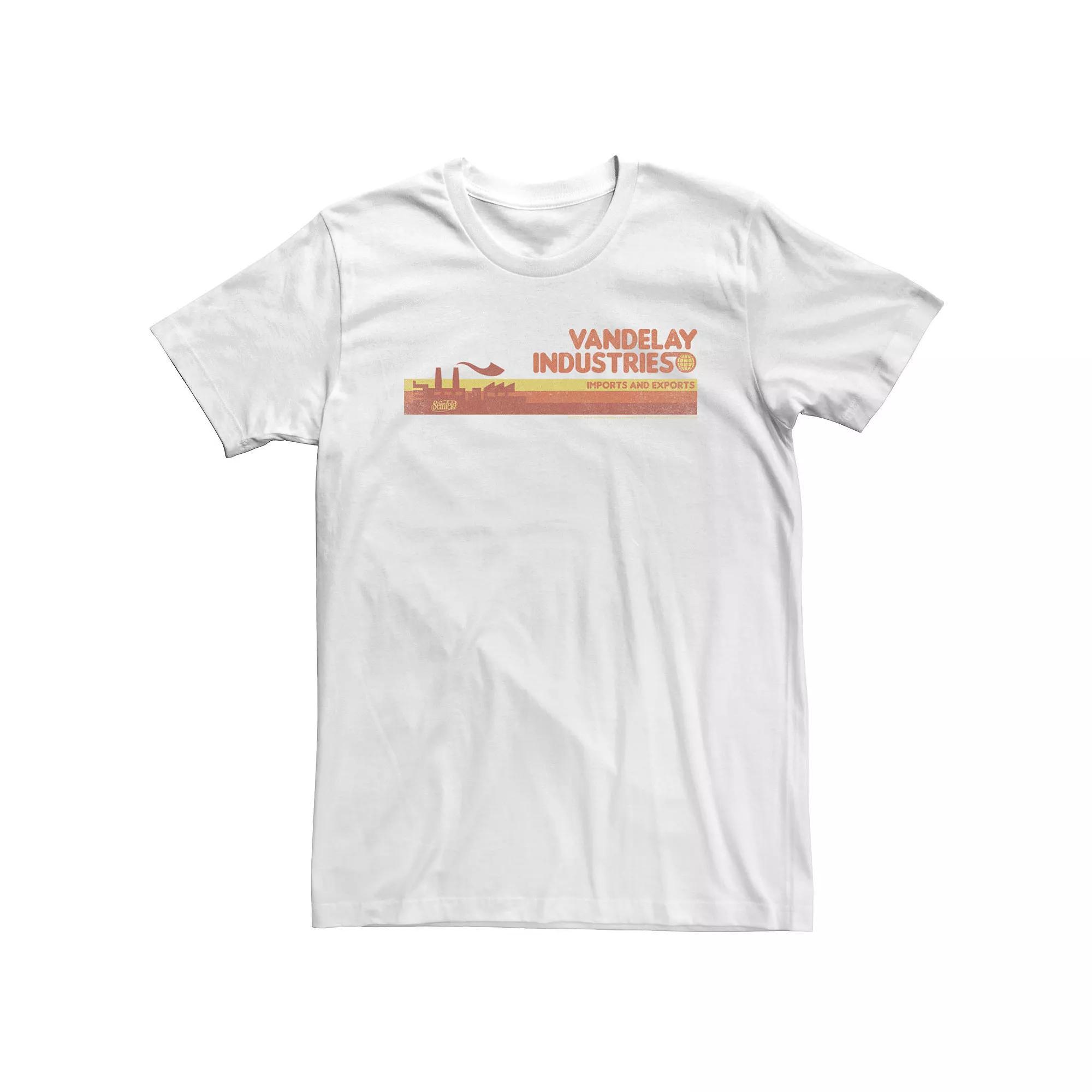 Big & Tall Seinfeld Vandelay Industries Distressed Logo Tee, Men's, Size: 5XL, White Product Image