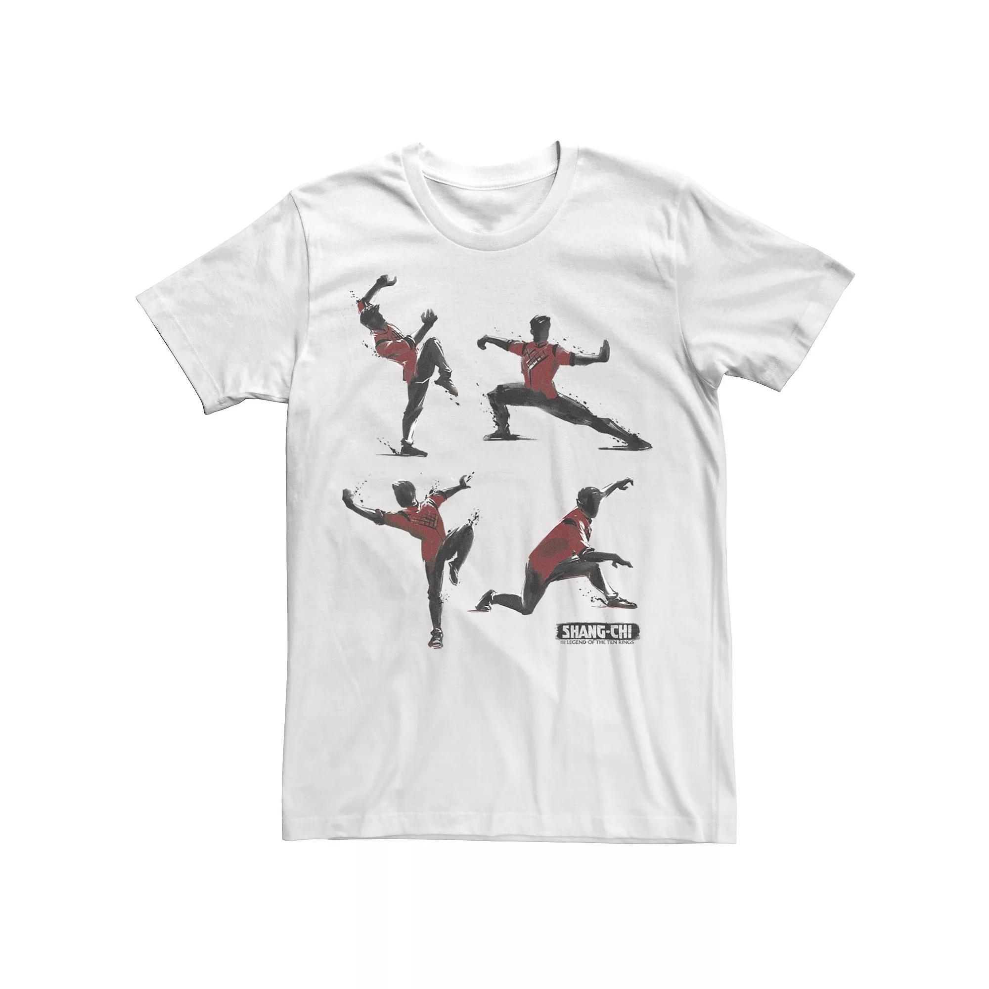 Big & Tall Marvel Shang-Chi Karate Poses Tee, Men's, Size: XL Tall, White Product Image