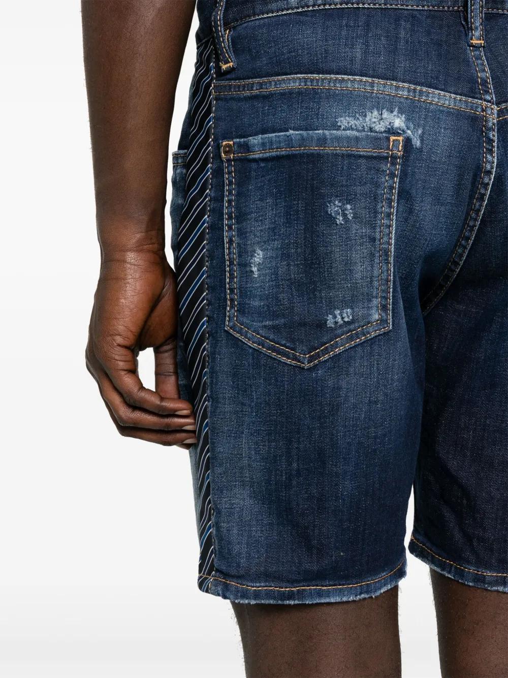 Dark Easy Ripped Wash Marine shorts Product Image