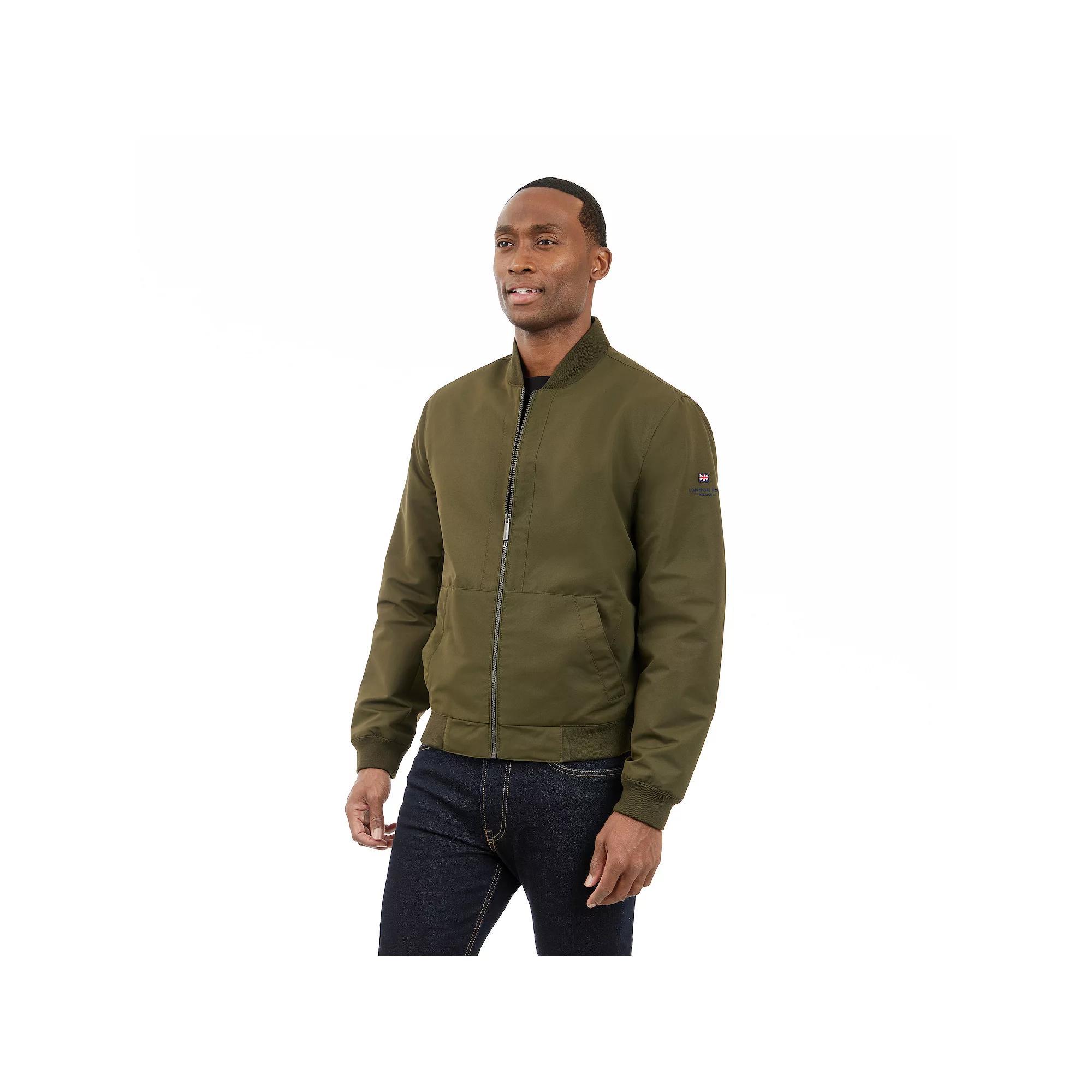 Men's London Fog Bomber Jacket, Size: Large, Black Product Image
