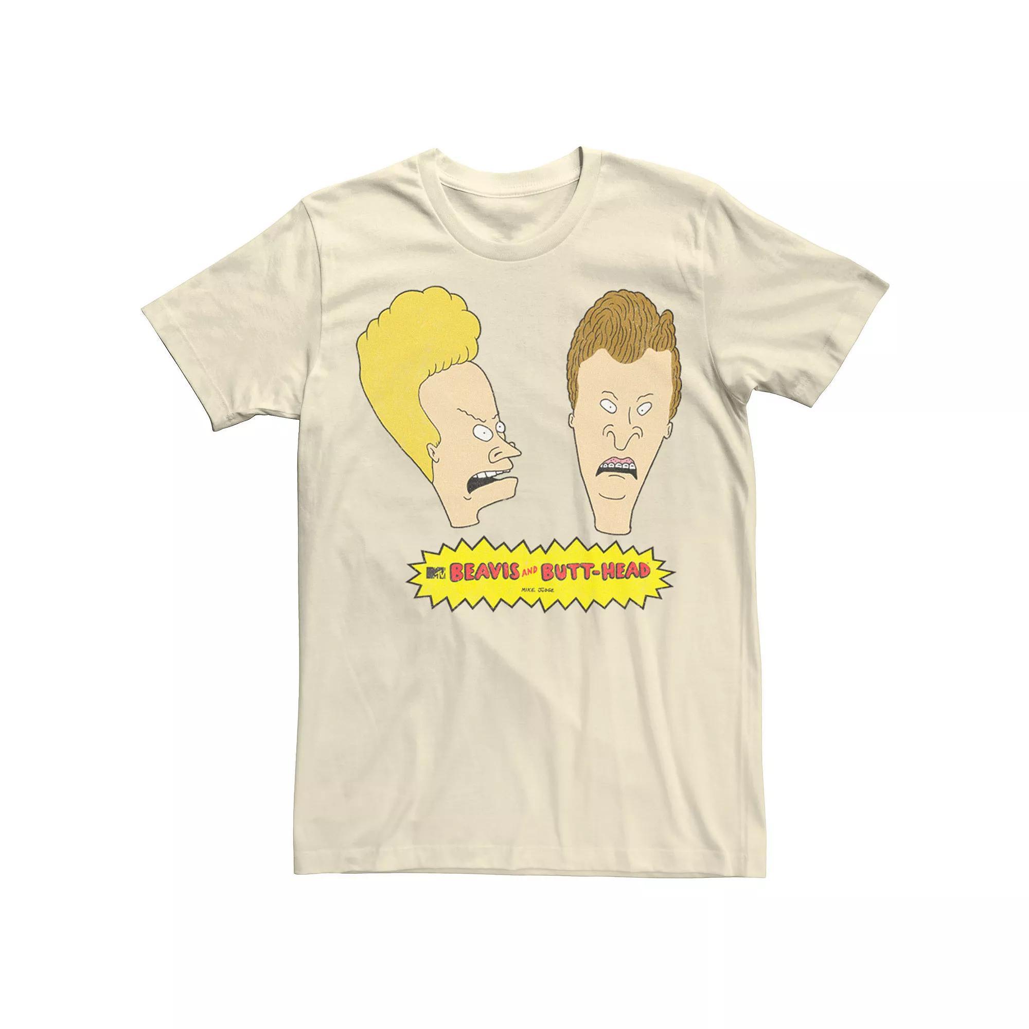 Men's Beavis & Butthead Bighead Portrait Tee, Size: Medium, Natural Product Image