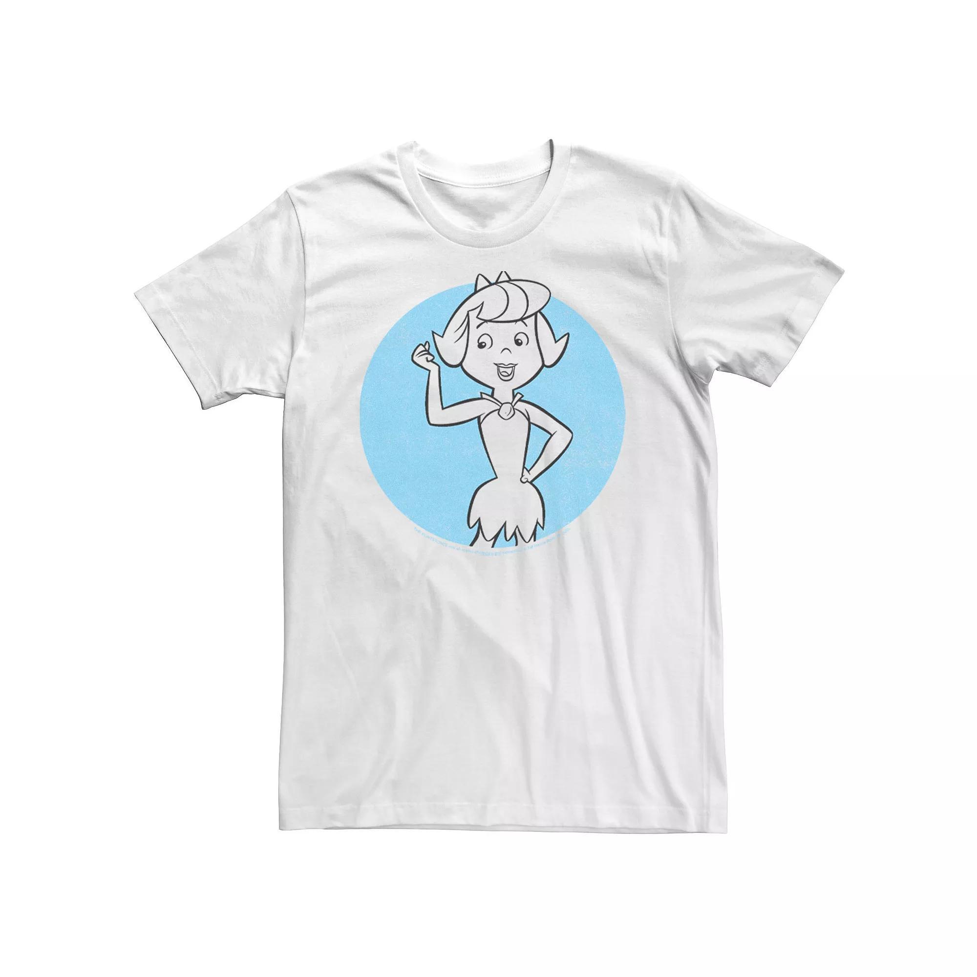 Men's The Flintstones Betty Circle Portrait Tee, Size: 3XL, White Product Image