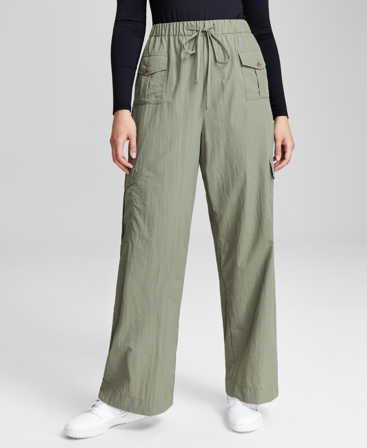 And Now This Womens High-Waisted Wide-Leg Cargo Pants, Created for Macys Product Image