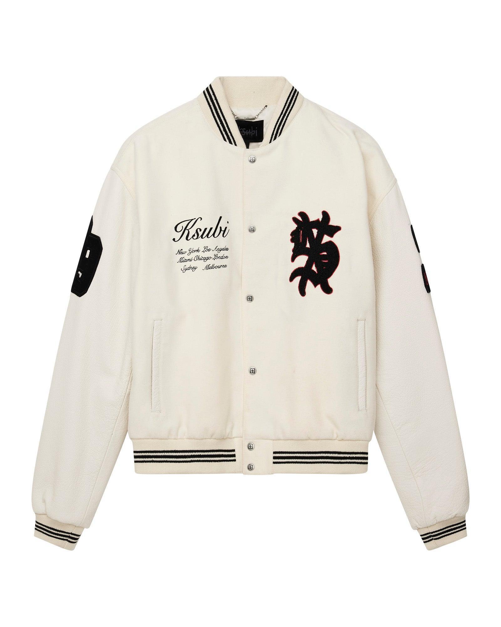 PLAYOFF VARSITY JACKET ECRU Male Product Image