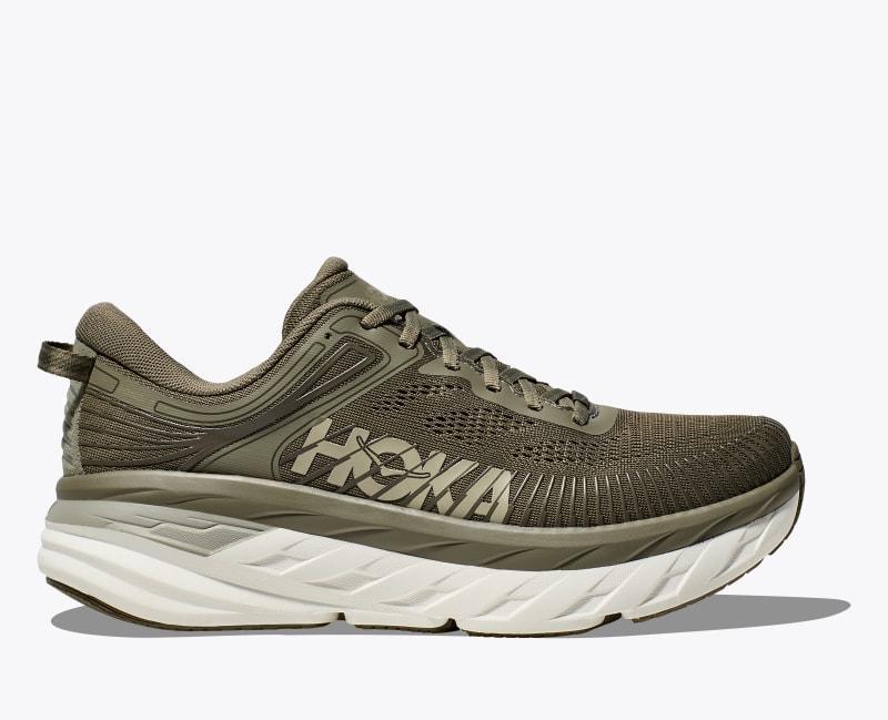 HOKA Women's Bondi 7 Shoes in White/White, Size 9.5 W Product Image