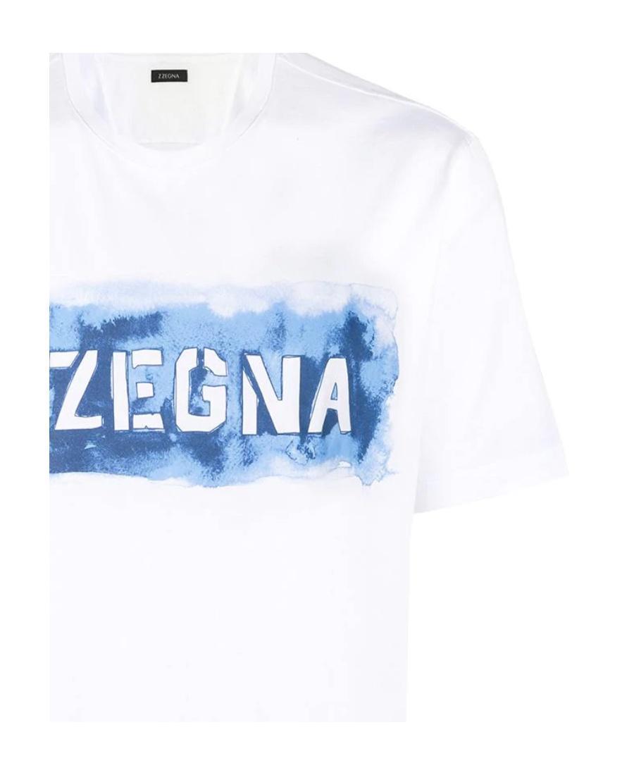 ZEGNA Logo T-shirt In White Product Image