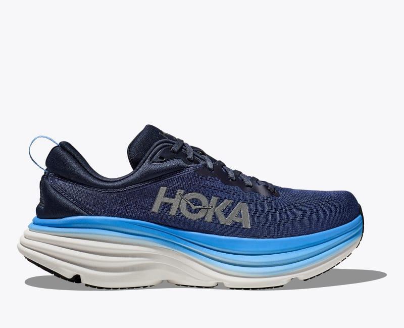 HOKA Mens Bondi 8 Shoes in Lettuce/Solar Flare, Size 10.5 Product Image