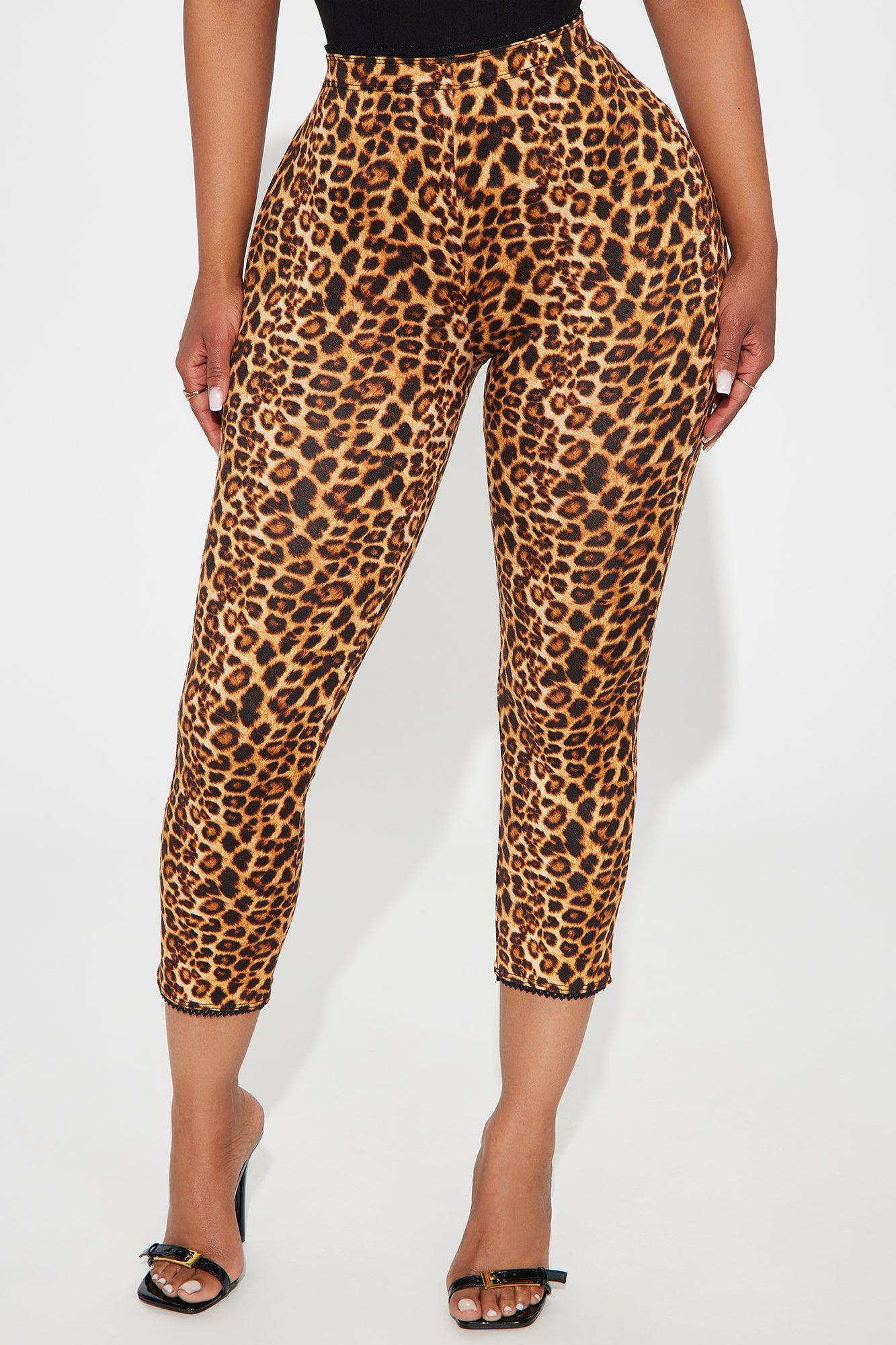 Mila Leopard Capri Legging - Brown/combo Product Image