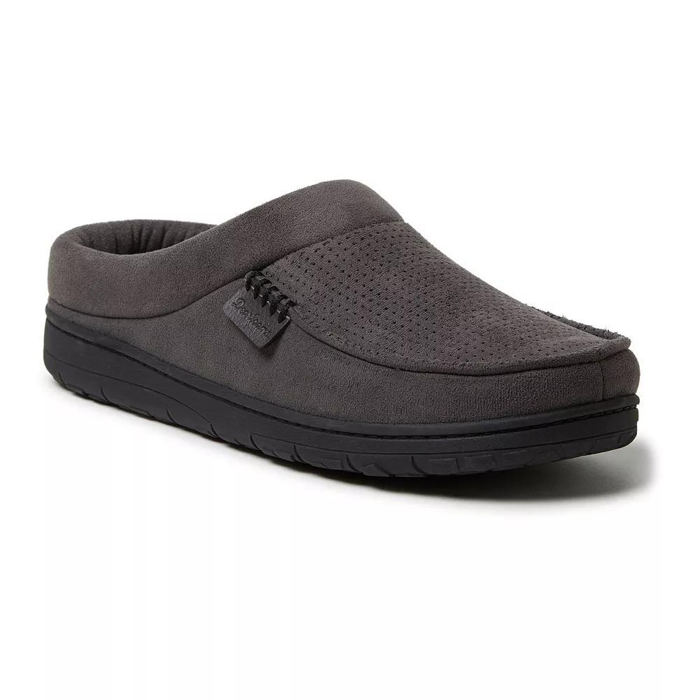 Mens Dearfoams Brendan Perforated Microsuede Clog Slipper Product Image