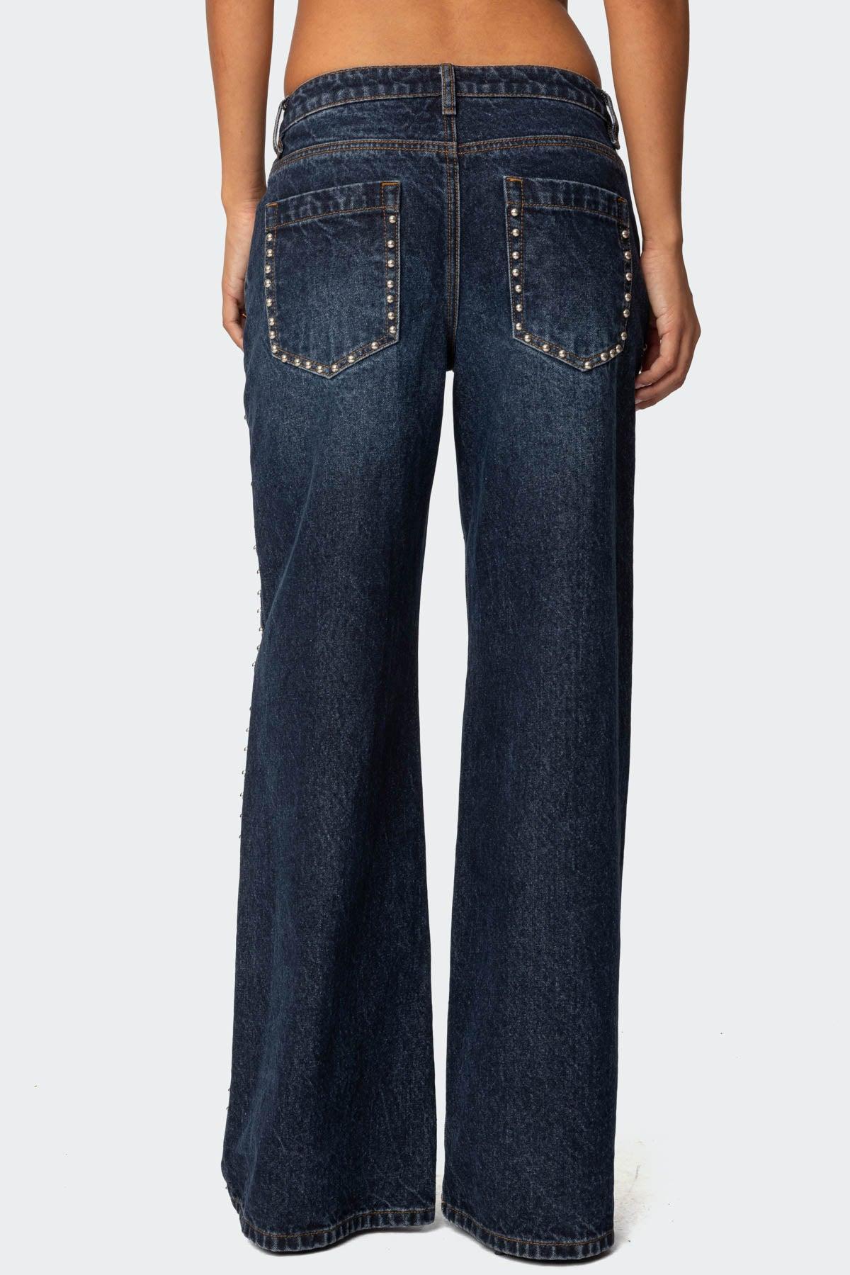Stassie Studded Low Rise Jeans Product Image