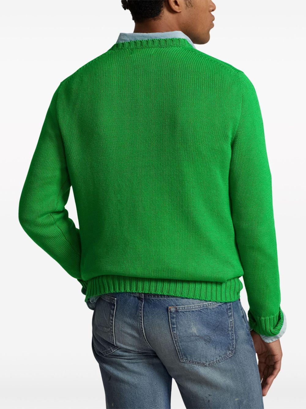 Iconic Embroidery Sweater In Green Product Image