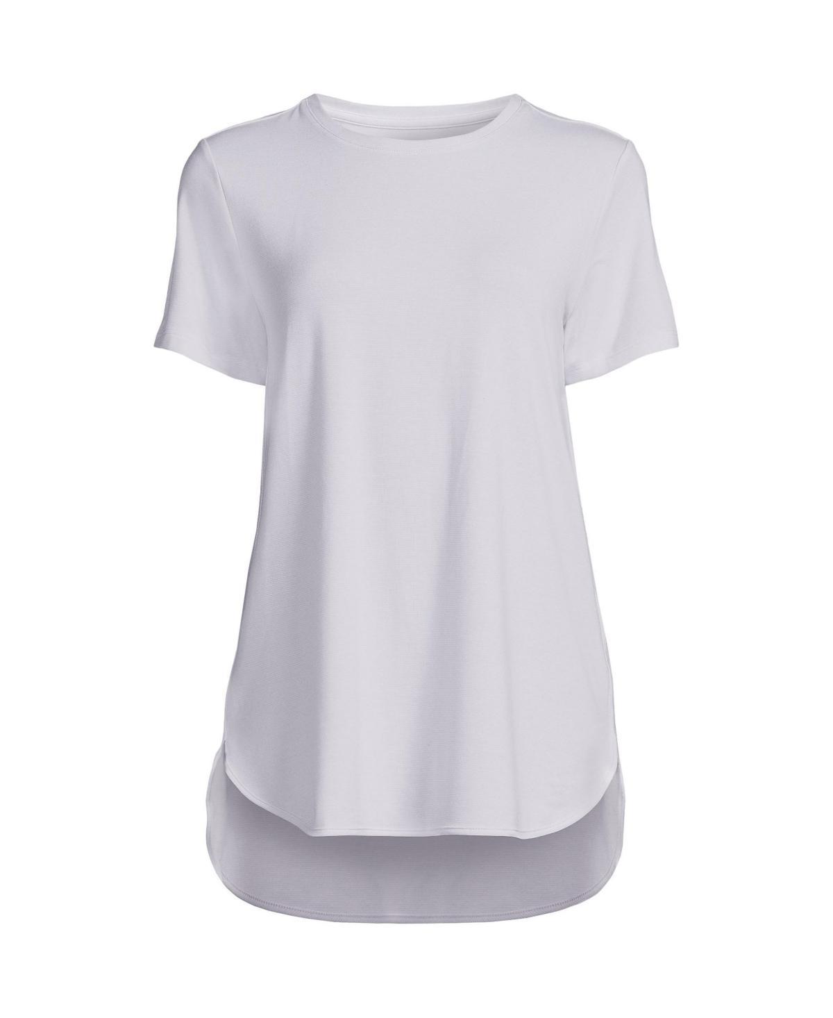 Women's Lands' End Moisture-Wicking UPF 50 Tunic, Size: XS, Black Pinstripe Product Image