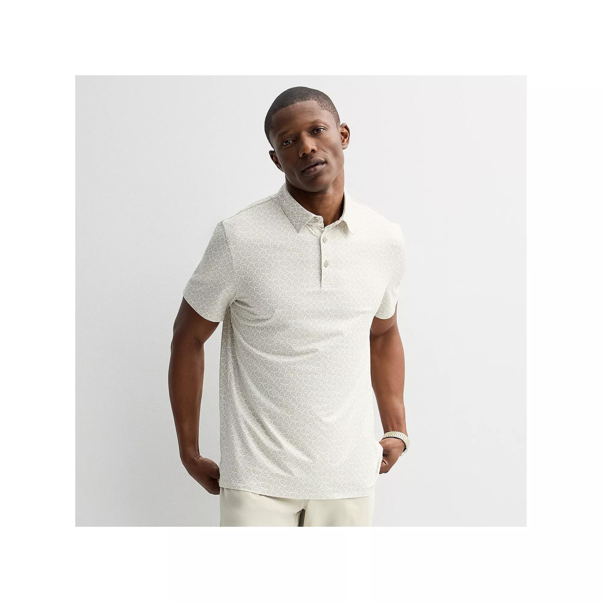 Men's FLX Luxury Soft Wander Polo, Size: Large, Blue Print Product Image