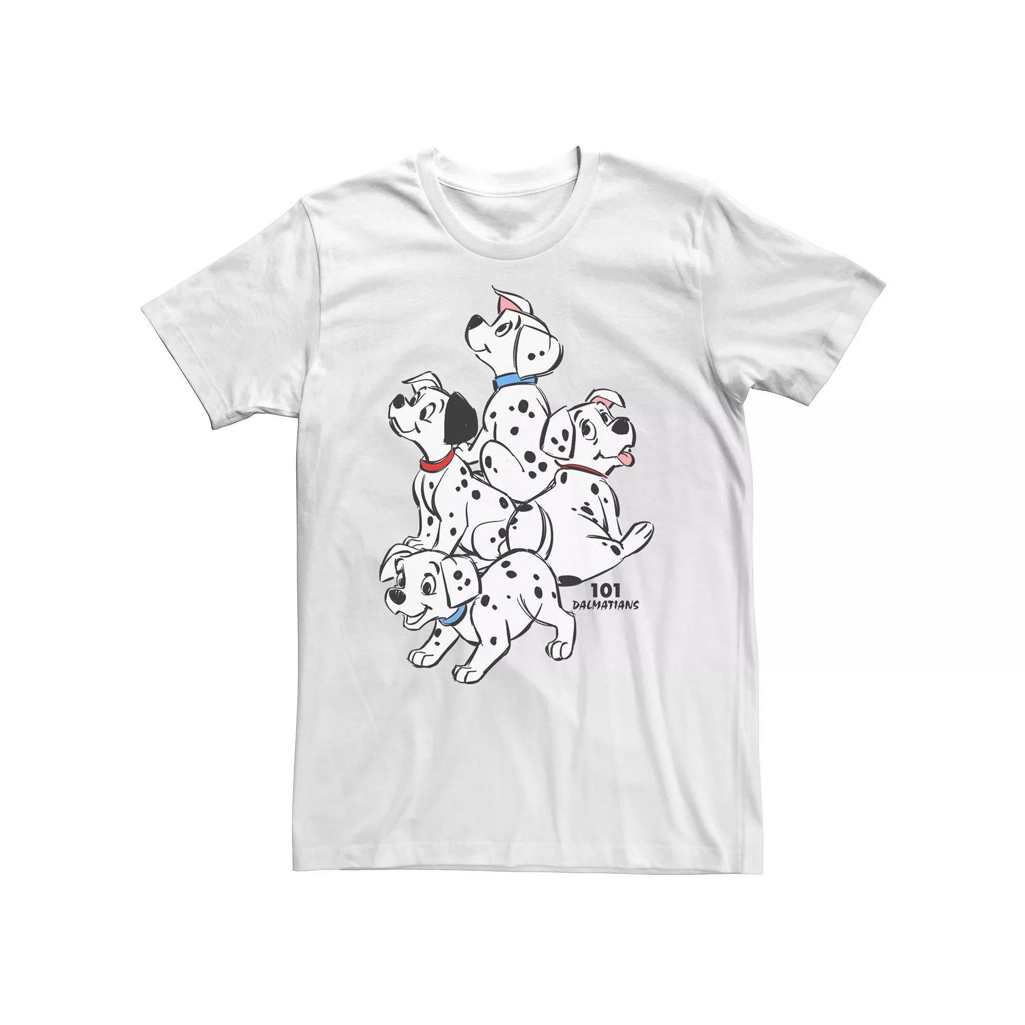 Big & Tall Disney 101 Dalmatians Group Shot Puppies Tee, Men's, Size: 3XL, White Product Image