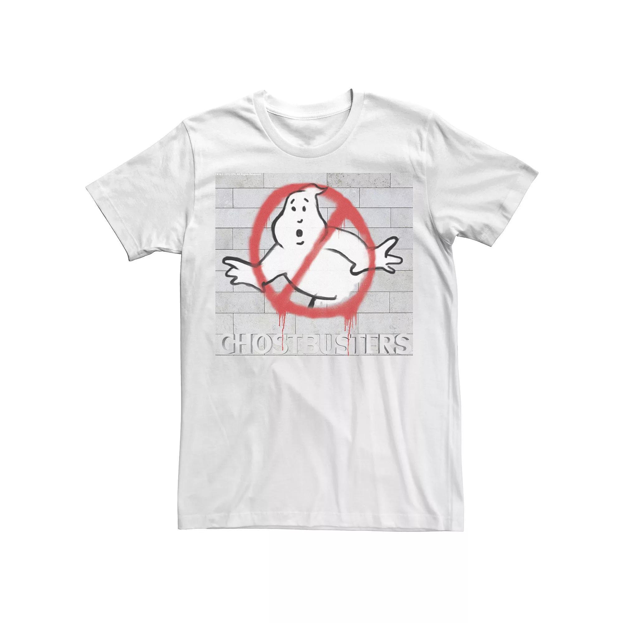 Men's Ghostbusters Brick Spray Logo Tee, Size: Small, White Product Image