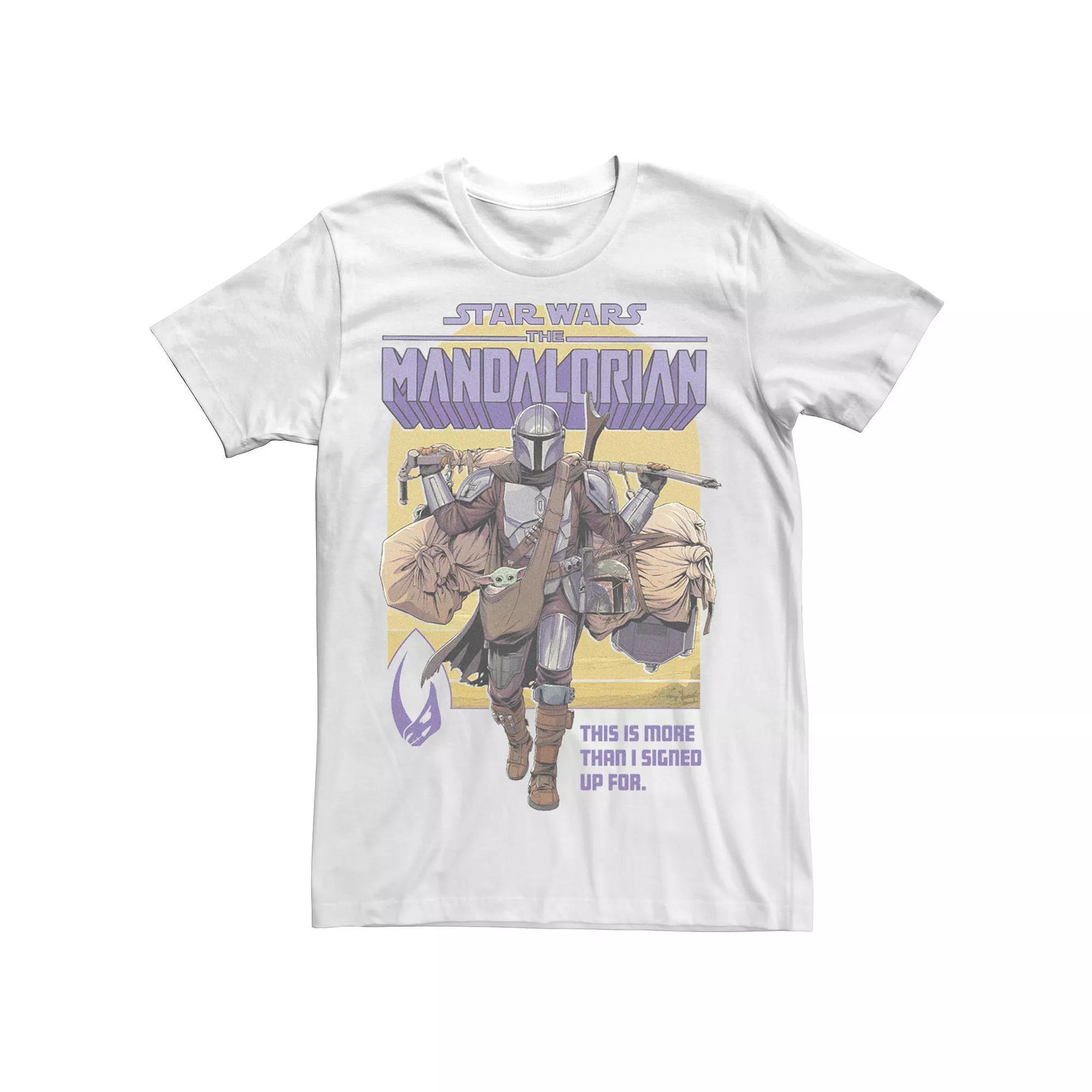 Mens The Mandalorian Signed Up Mando Tee, Men's, Size: Large, Black Product Image