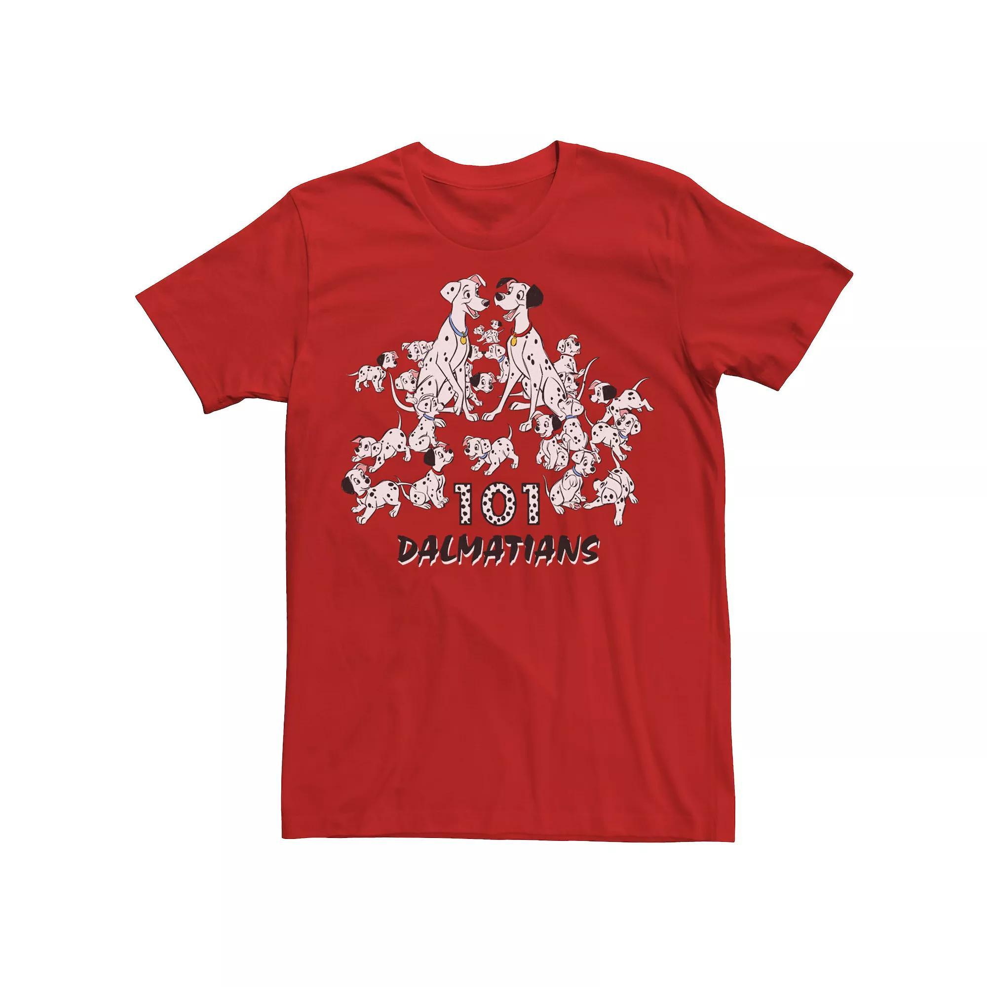 Disney's 101 Dalmatians Happy Family Puppies Group Men's Tee, Size: XL, Red Product Image
