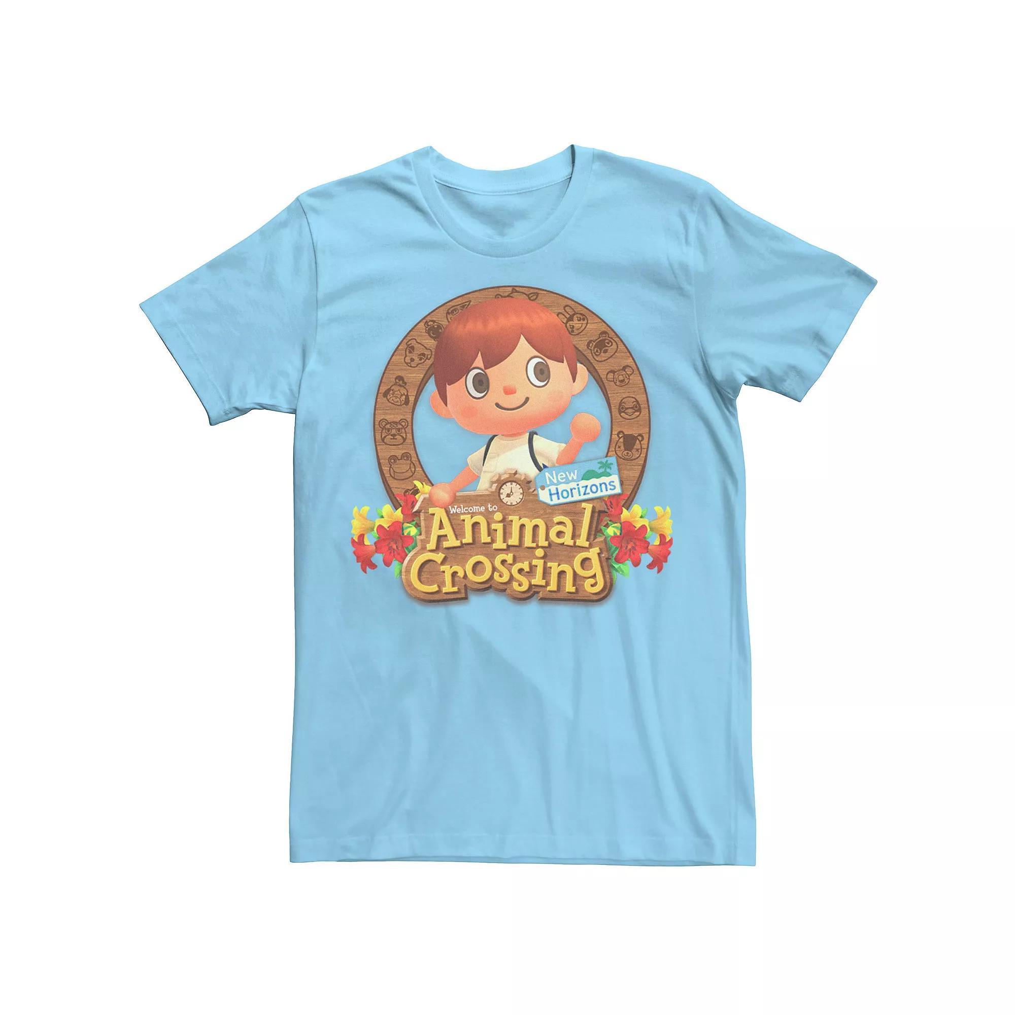 Men's Animal Crossing New Horizons Villager Portrait Tee, Size: XXL, Light Blue Product Image