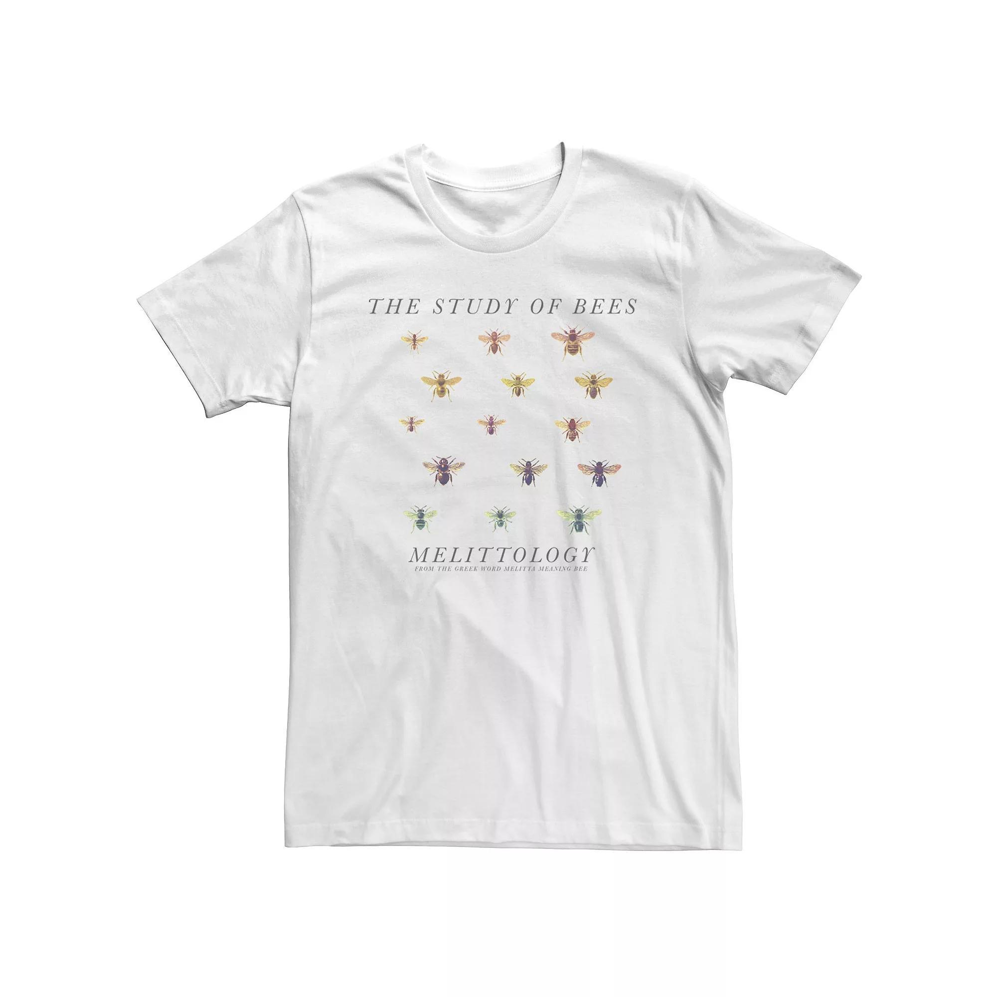 Big & Tall Earth Day Melittology The Study Of Bees Tee, Men's, Size: 3XL Tall, White Product Image