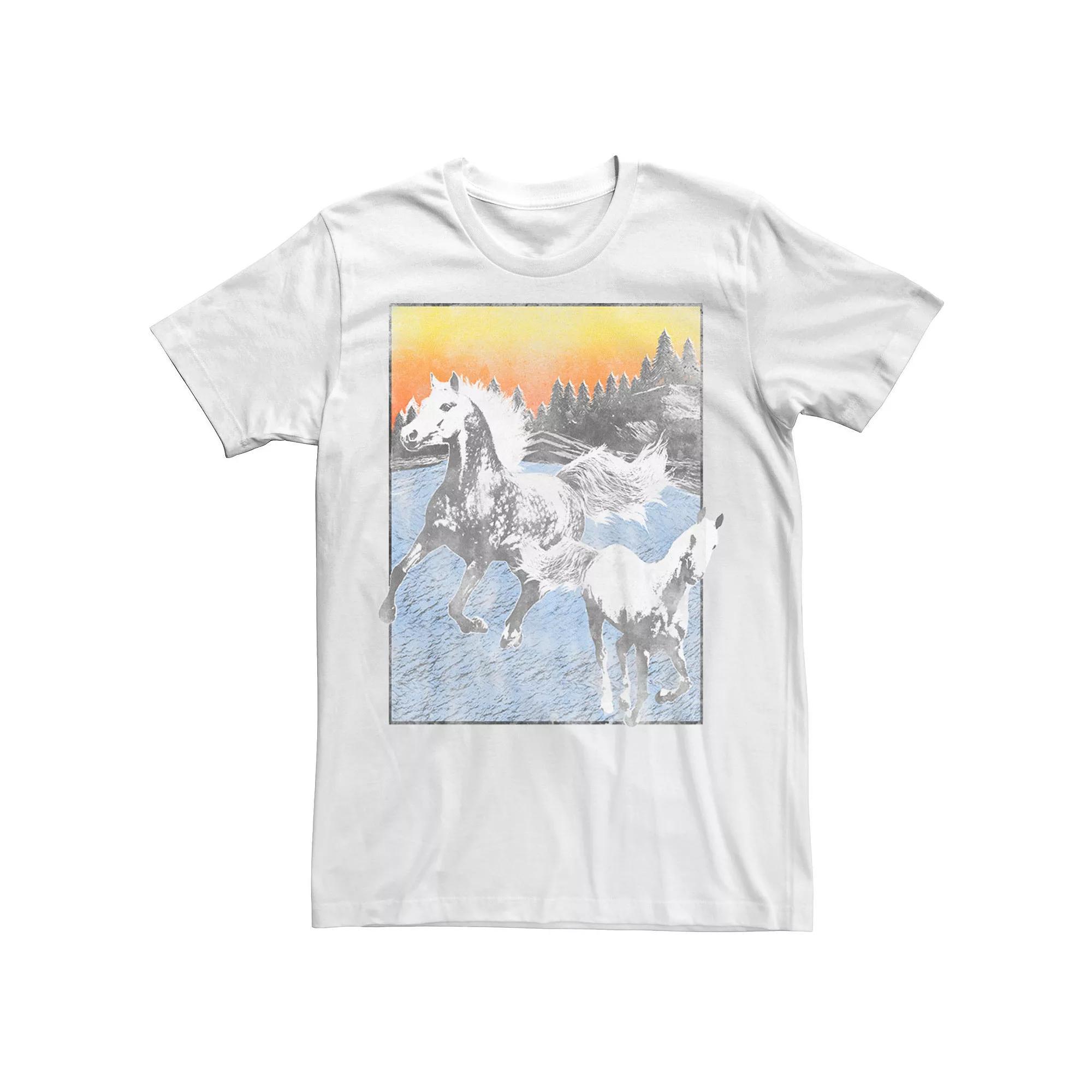 Men's White Horse Freedom Poster Tee, Size: Small Product Image