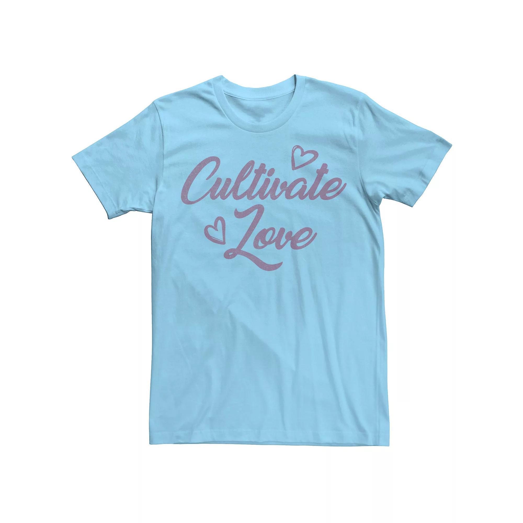 Men's Fifth Sun Cultivate Love Script Tee, Size: Large, Light Blue Product Image