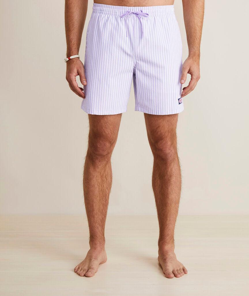 7 Inch Seersucker Chappy Swim Trunks Product Image