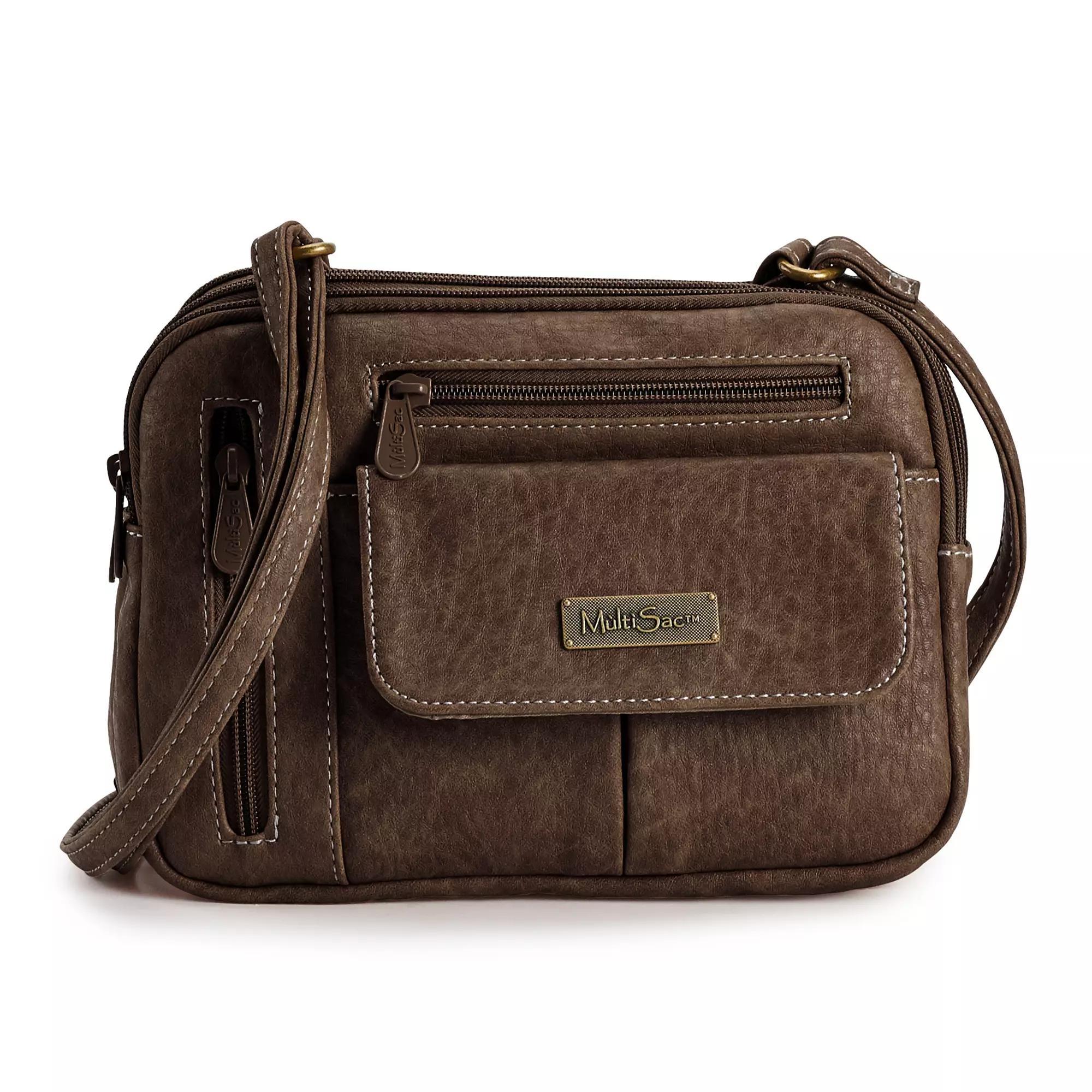 Women's MultiSac Zippy Crossbody Bag, Brown Product Image