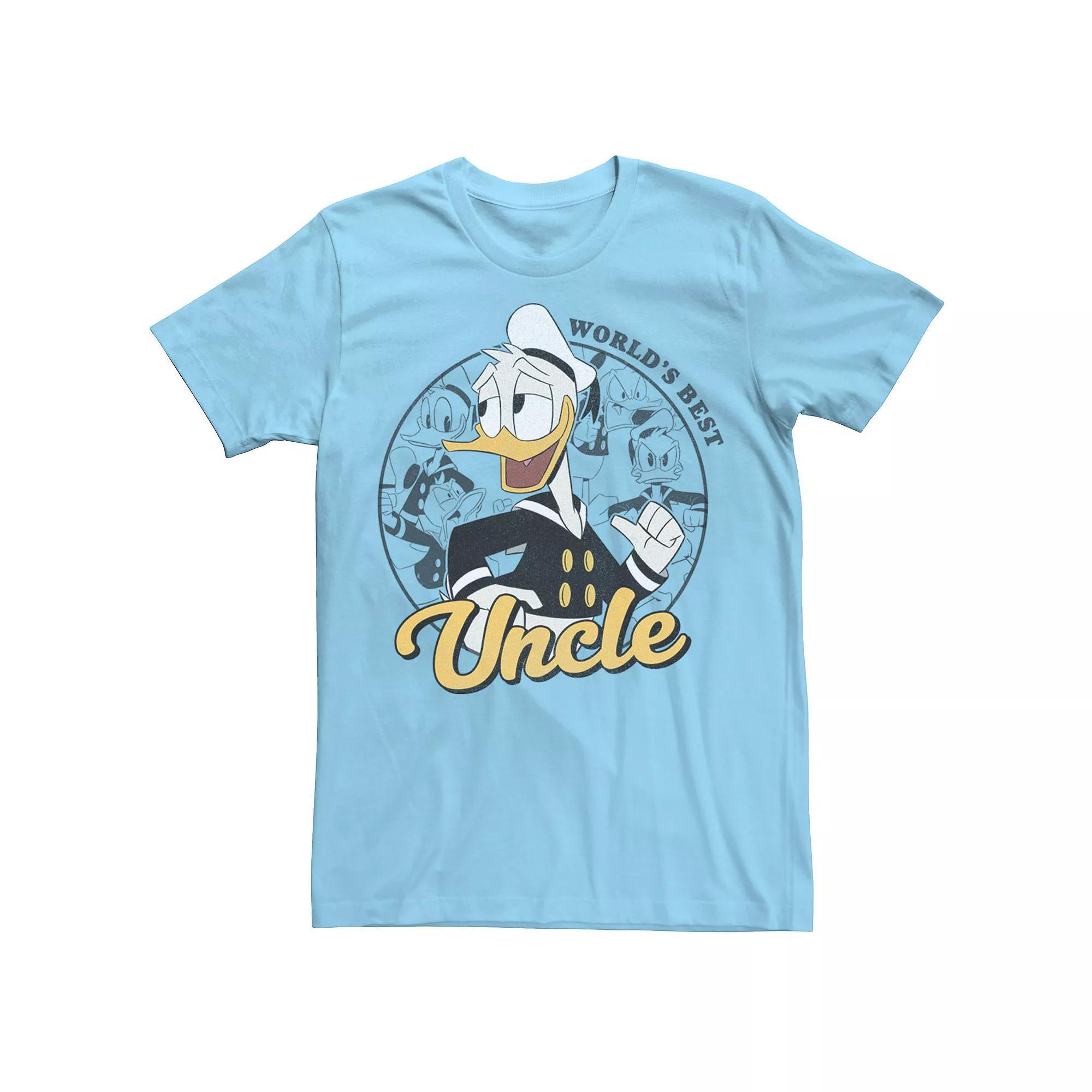 Disney's Donald Duck Men's World's Best Uncle Circle Portrait Graphic Tee, Size: Large, Light Blue Product Image