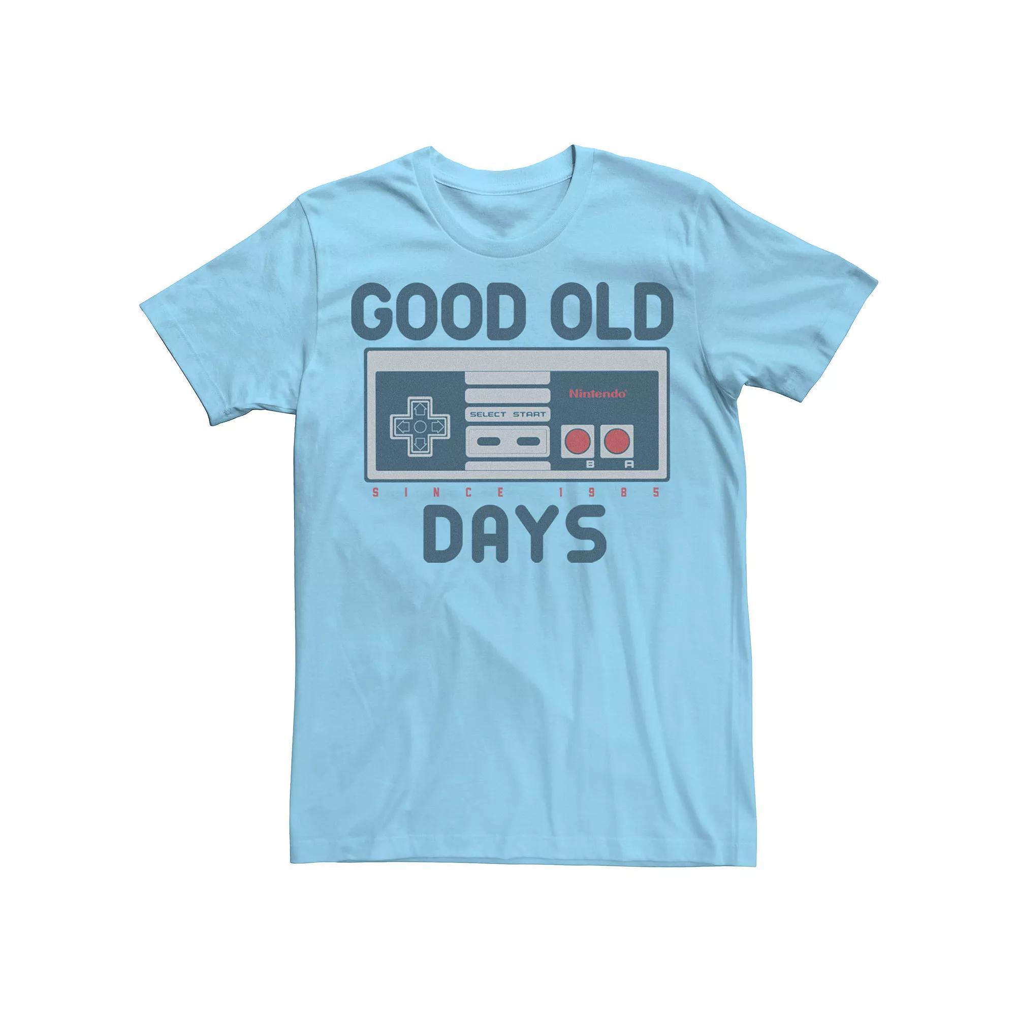 Men's Nintendo NES Controller Good Old Days Retro Tee, Size: Medium, Light Blue Product Image