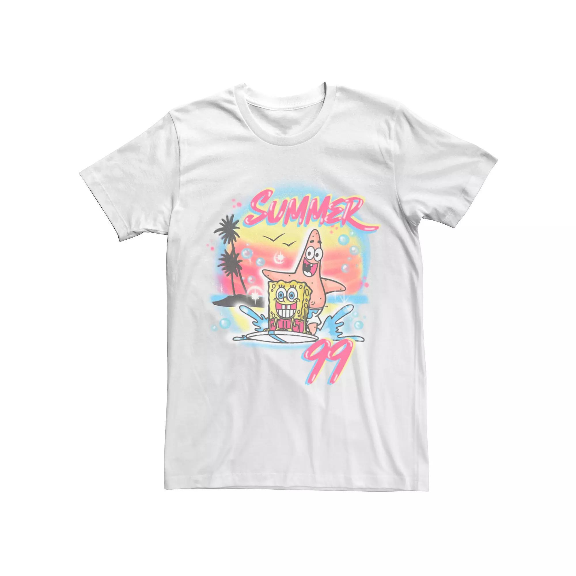 Men's SpongeBob Patrick Summer 99 Surfing Tee, Size: XL, White Product Image