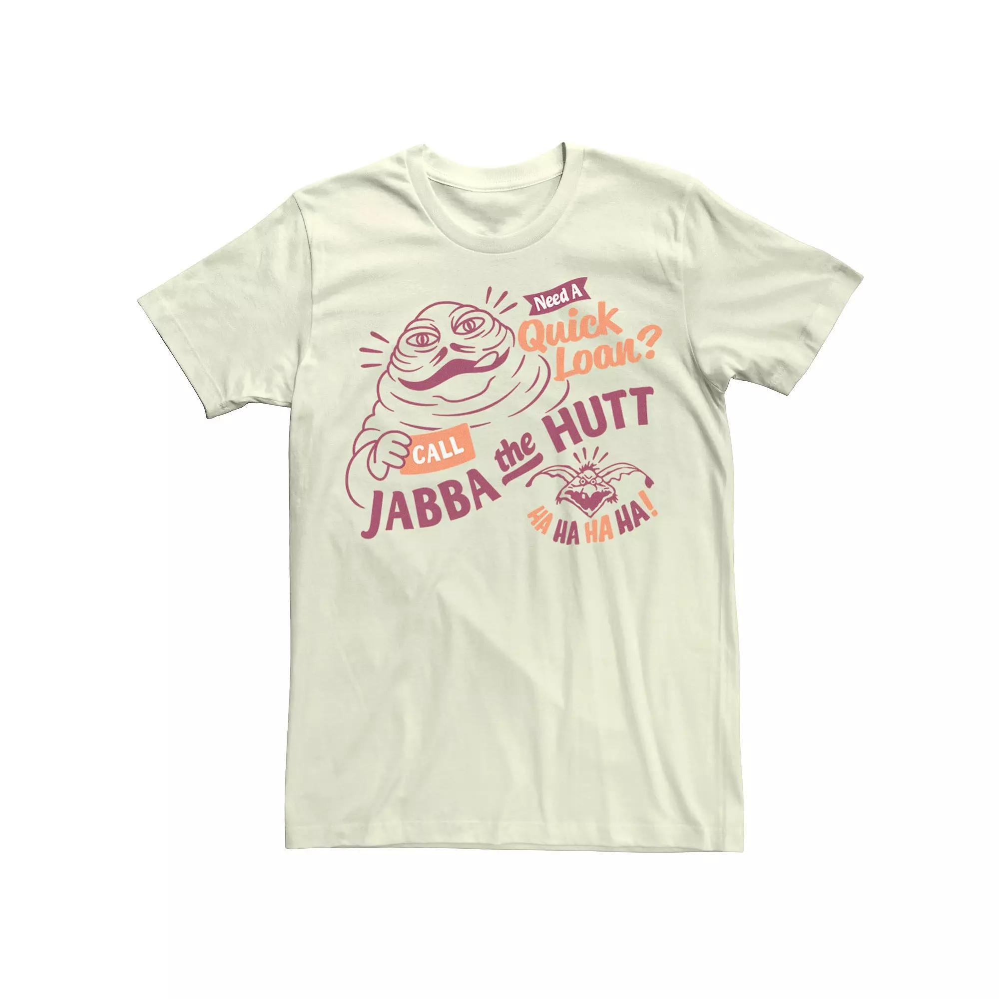 Men's Star Wars Jabba The Hutt Need A Quick Loan Tee, Size: Medium, Natural Product Image